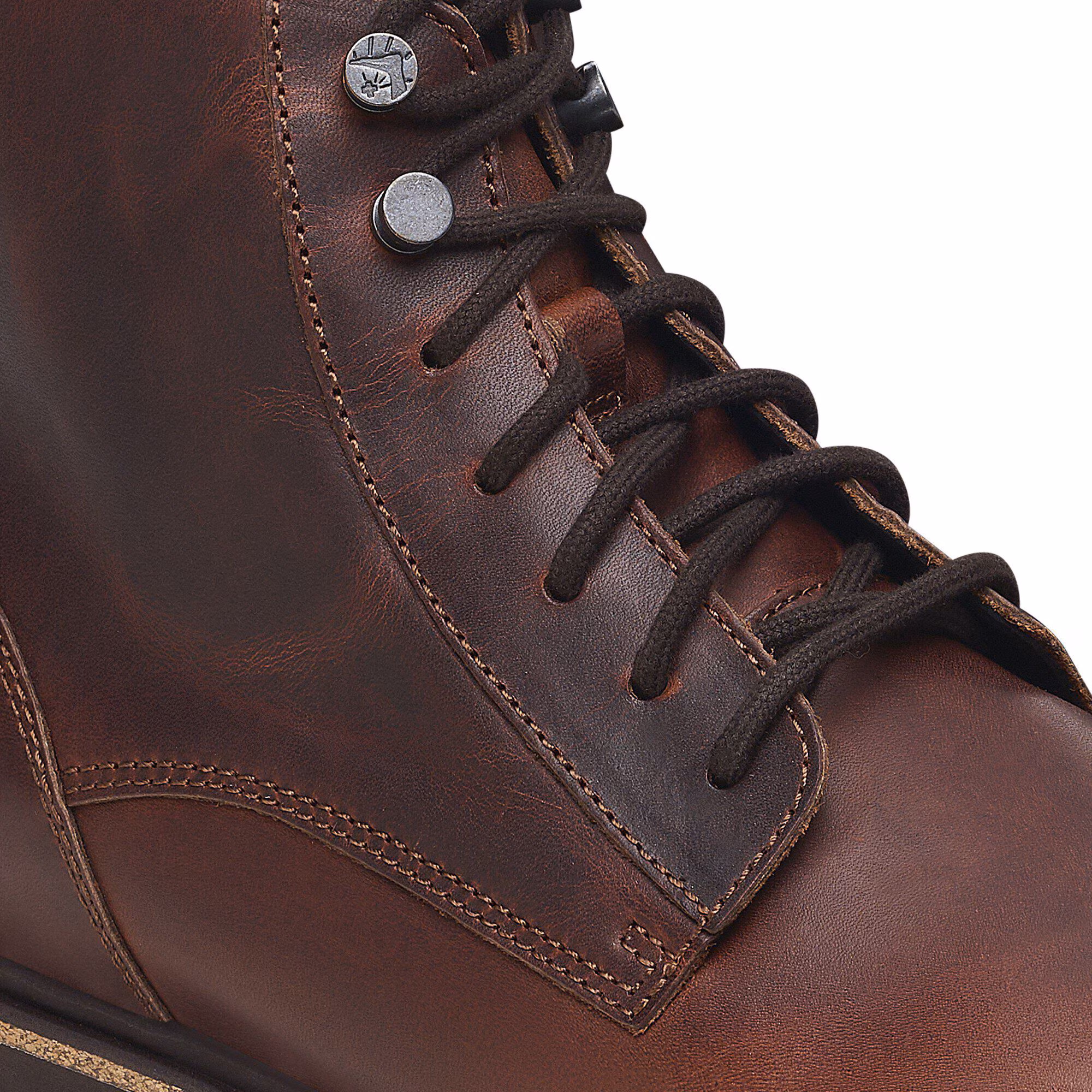 Highwood Lace Mid Men Cuir naturel - Chocolate
