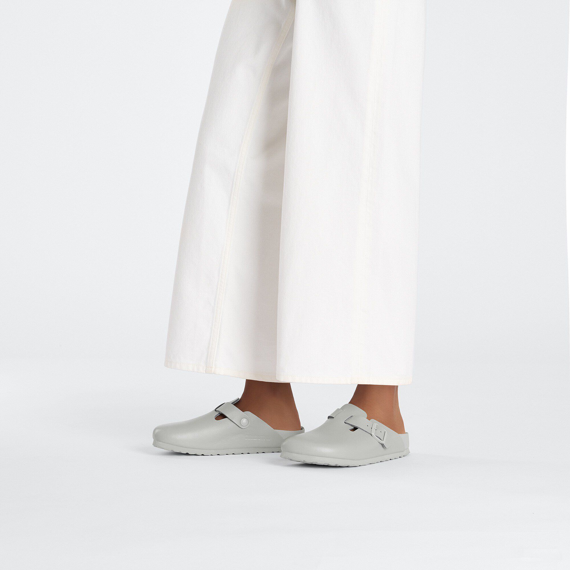 Boston Cuir naturel - Mineral Gray