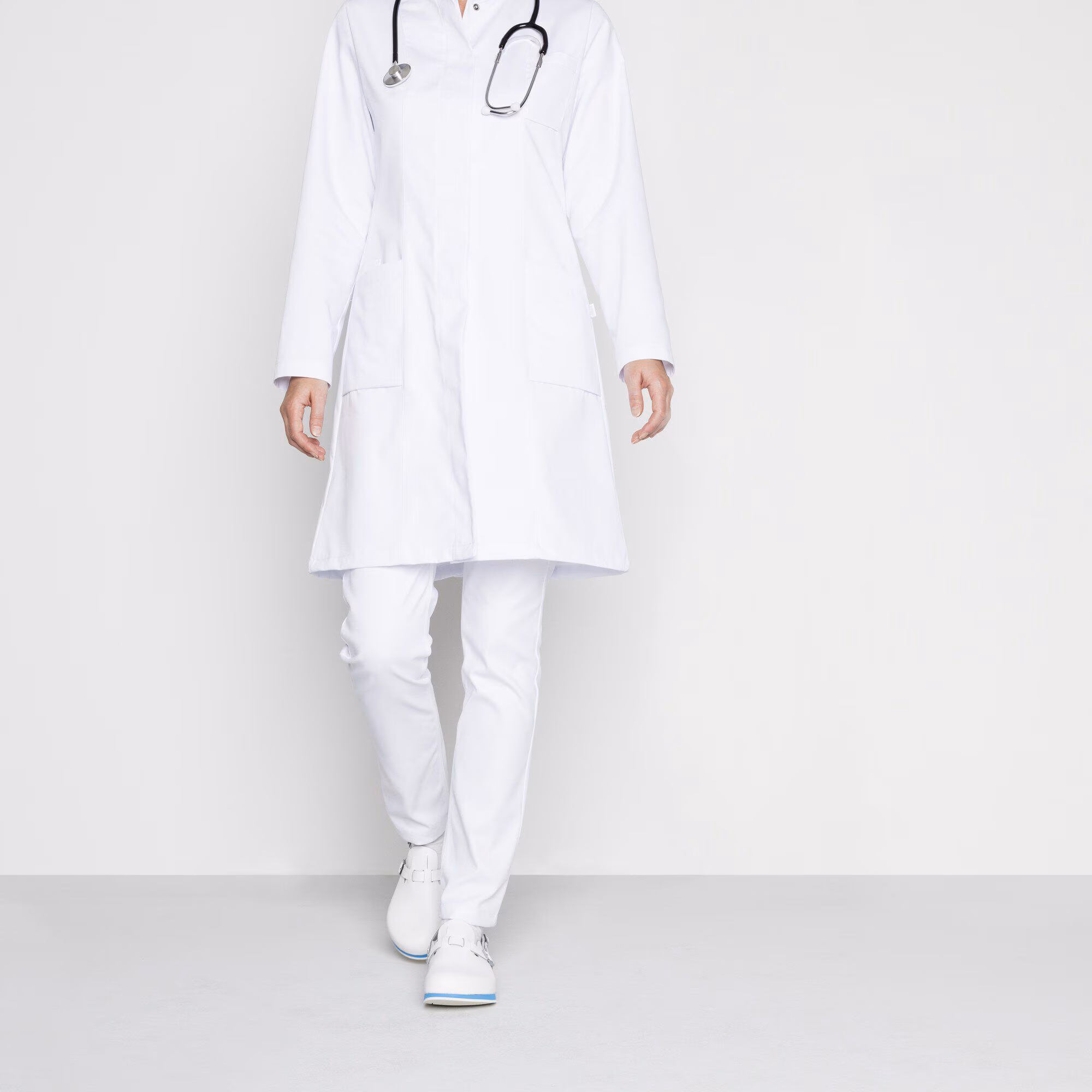 Kay SL Lit de pied souple Cuir naturel - White