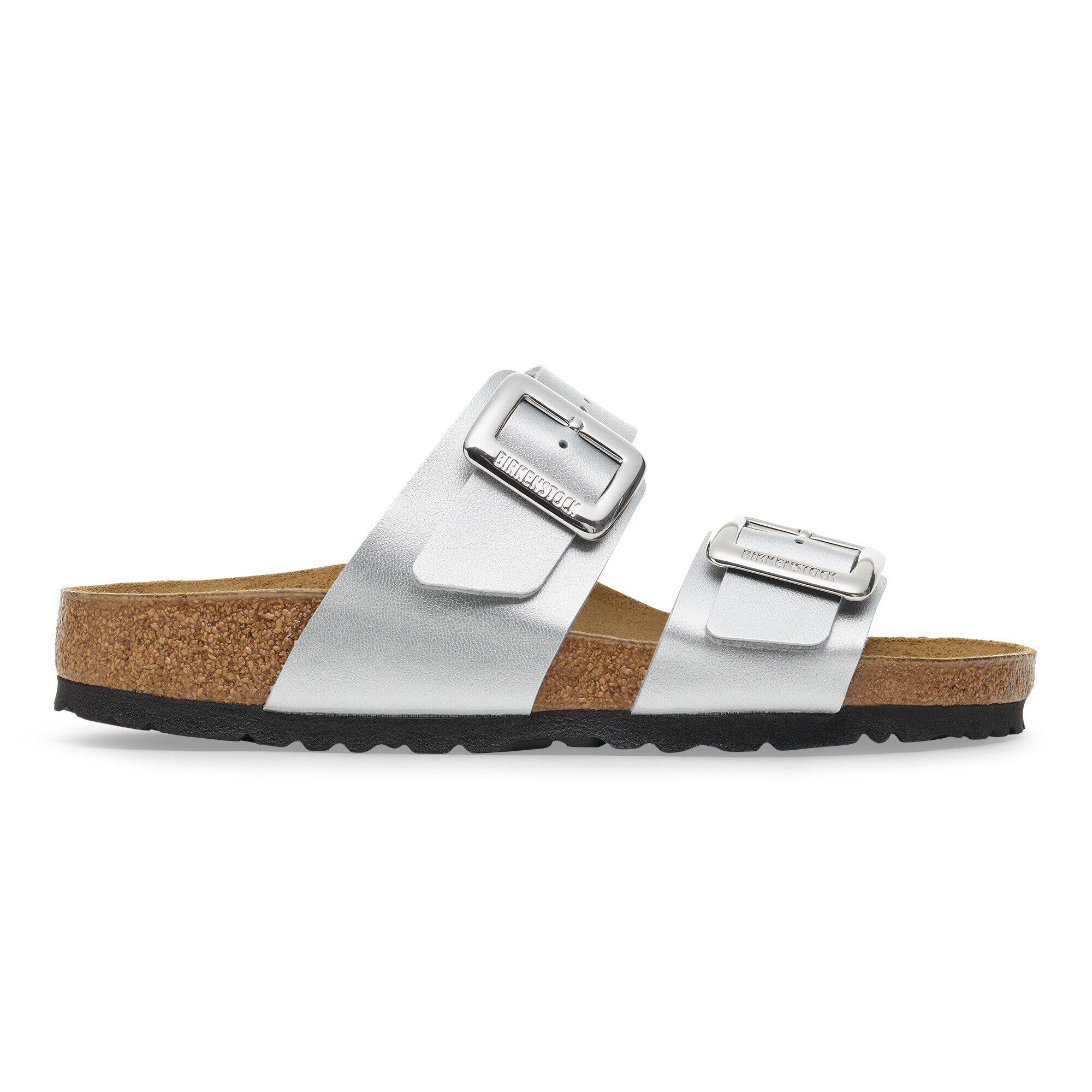 Sydney Cushion Buckle Birko-Flor - Silver Metallic