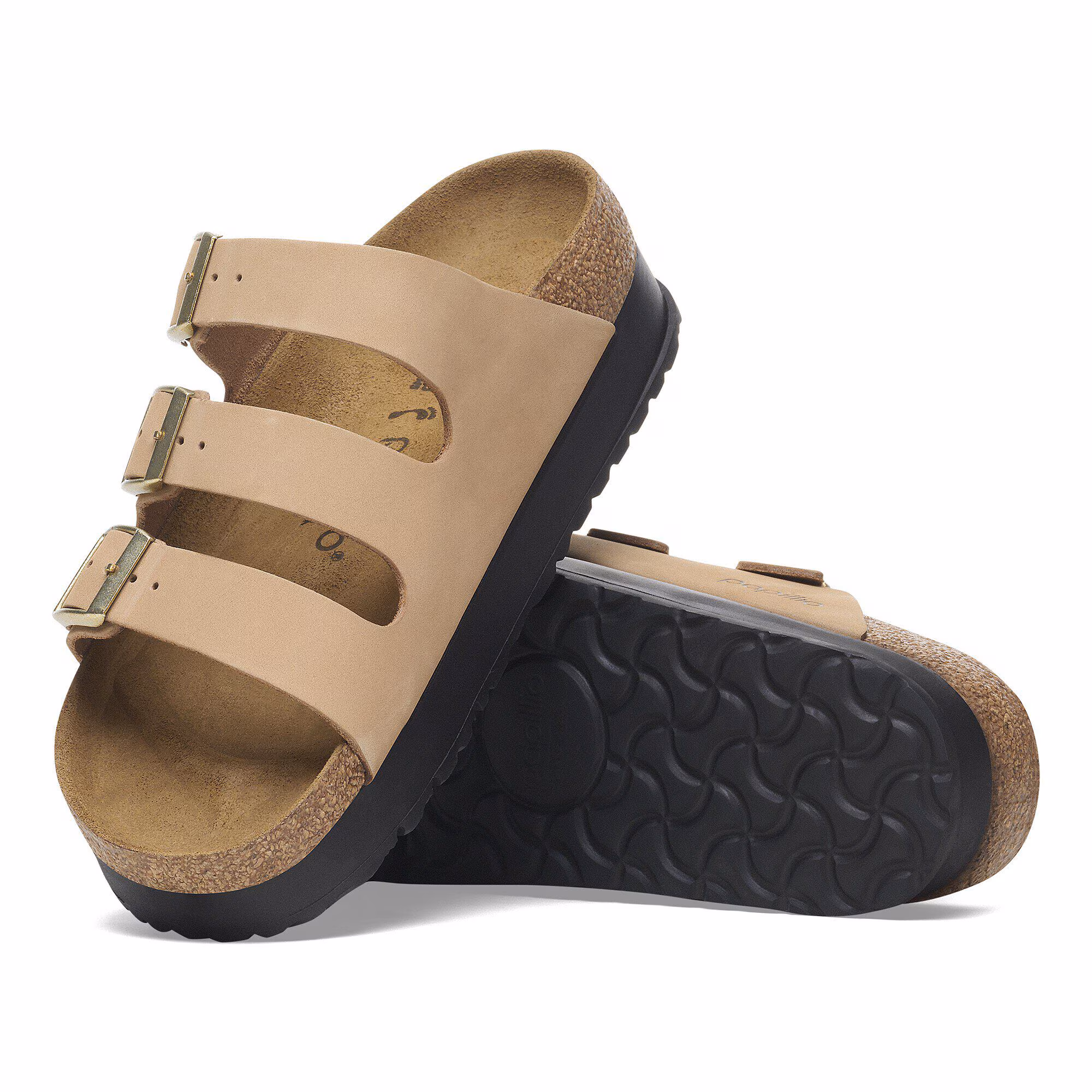 Florida Flex Platform Cuir nubuck - Sandcastle