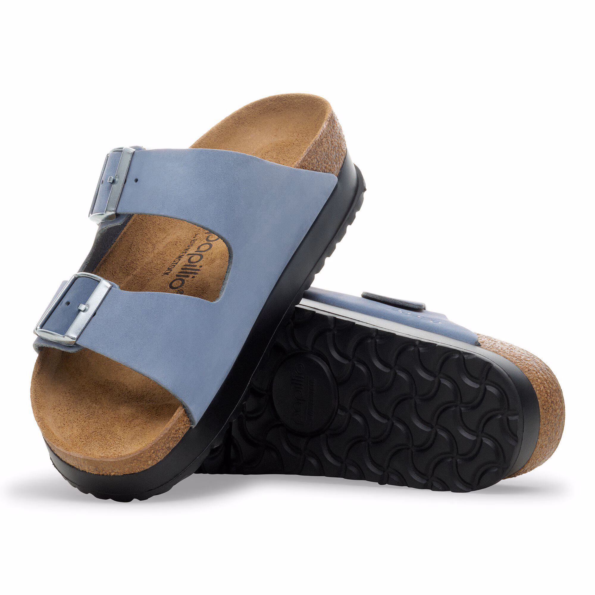 Arizona Flex Platform Cuir nubuck - Stone Blue
