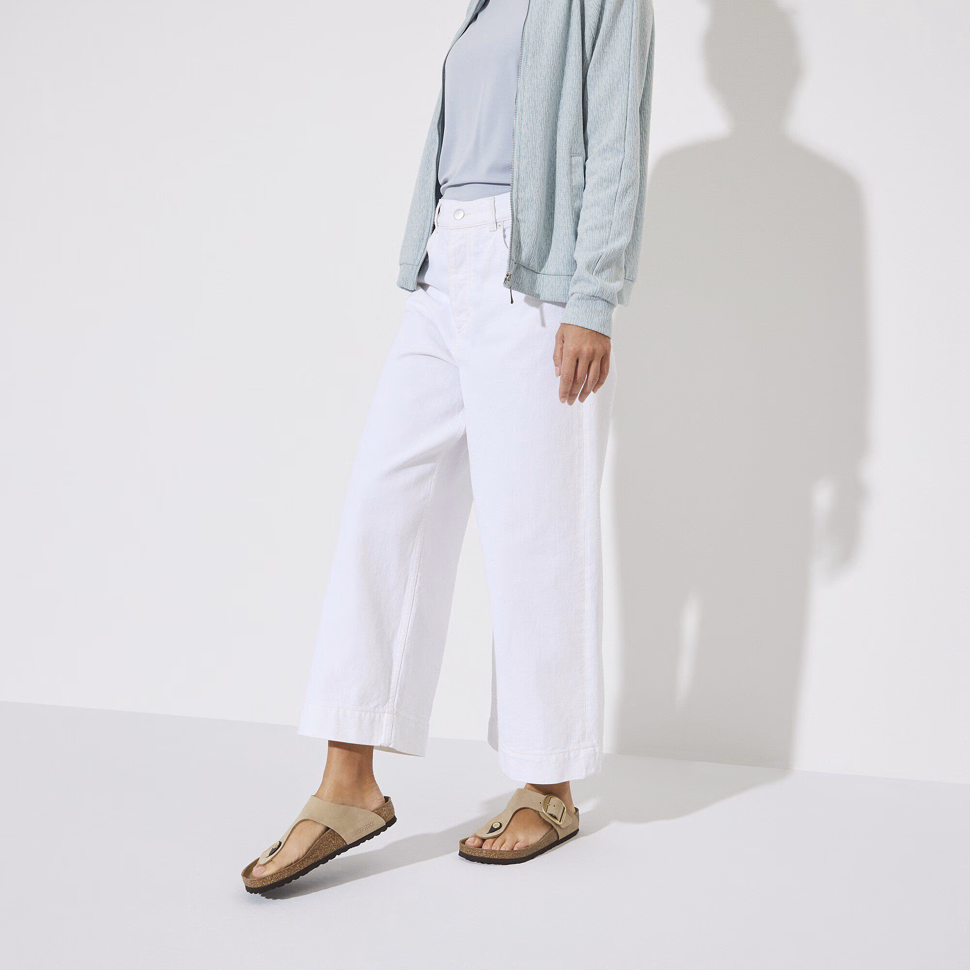 Gizeh Big Buckle Cuir nubuck - Sandcastle