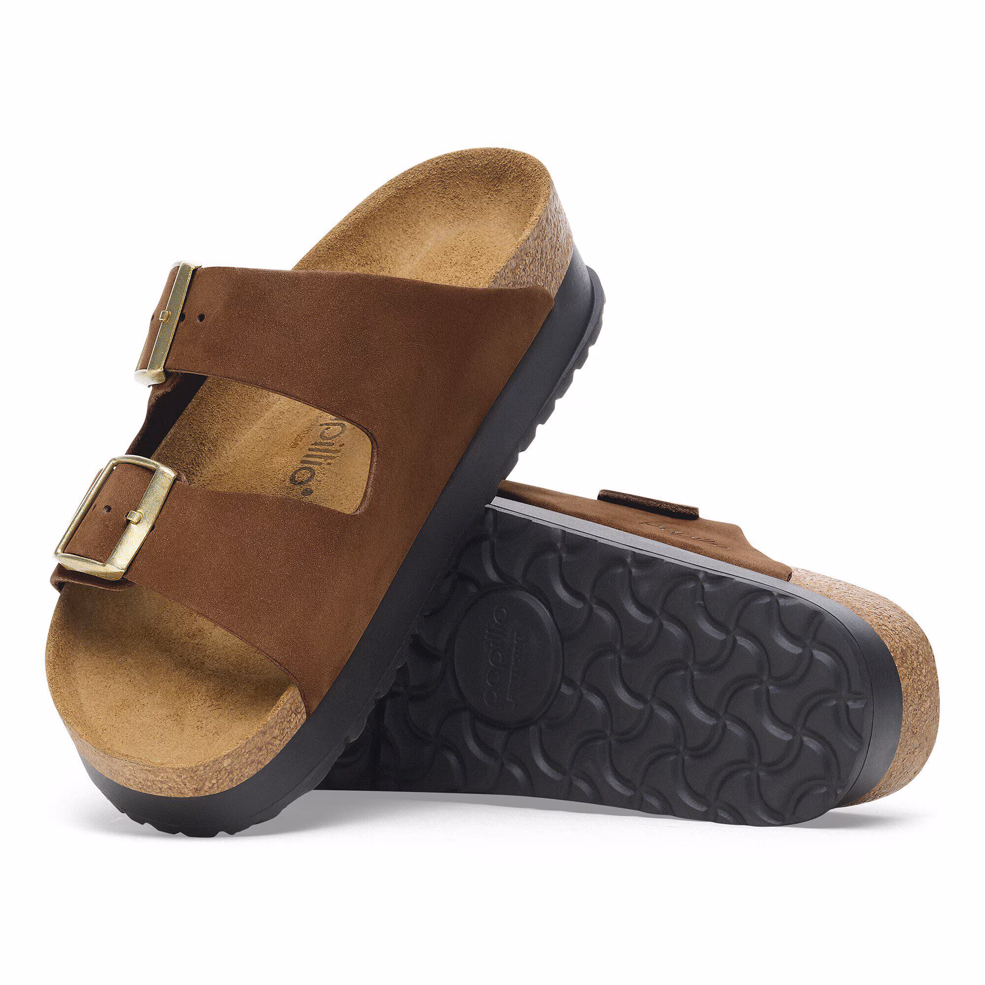 Arizona Flex Platform Cuir nubuck - Thé noir
