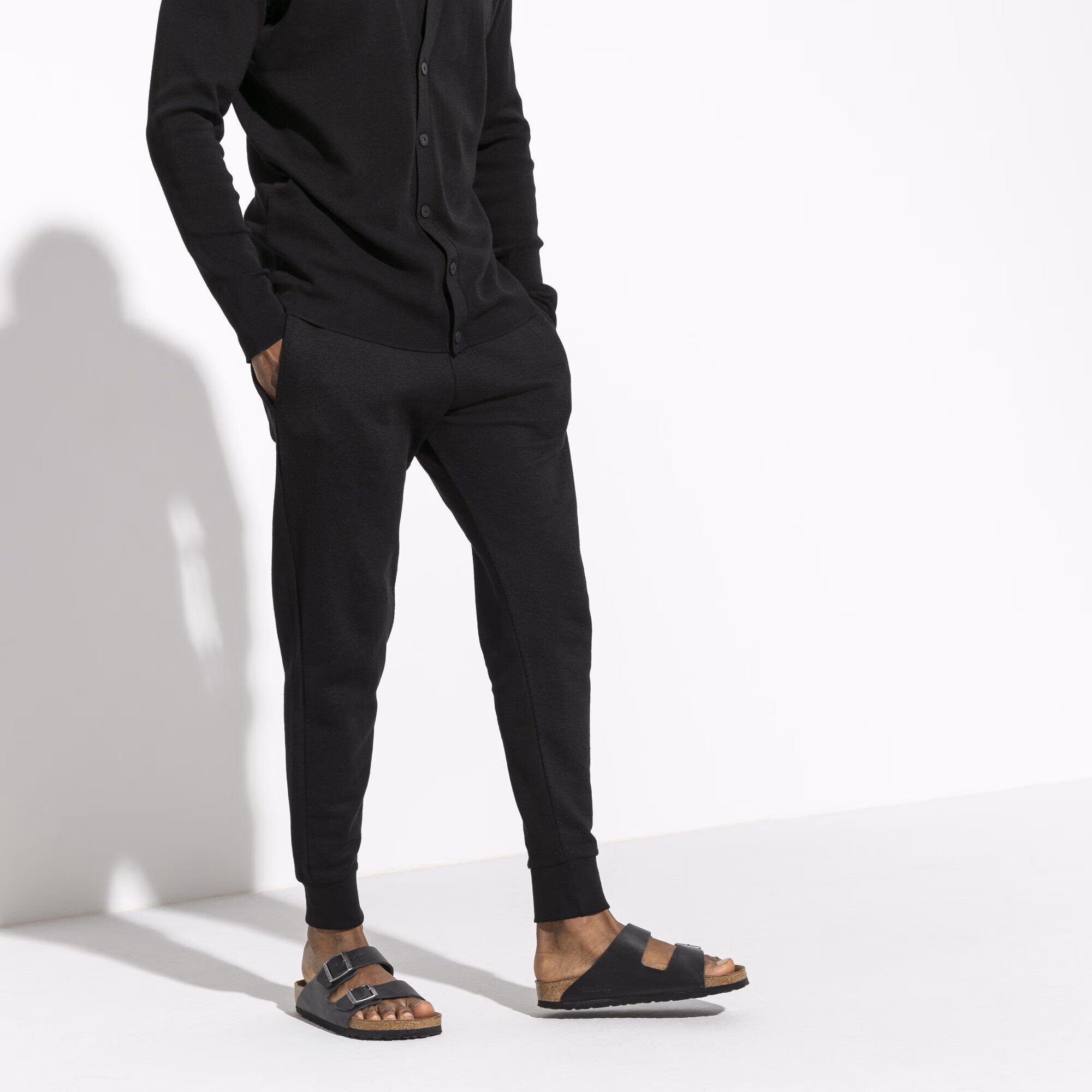 Arizona Lit de pied souple Cuir huilé - Black