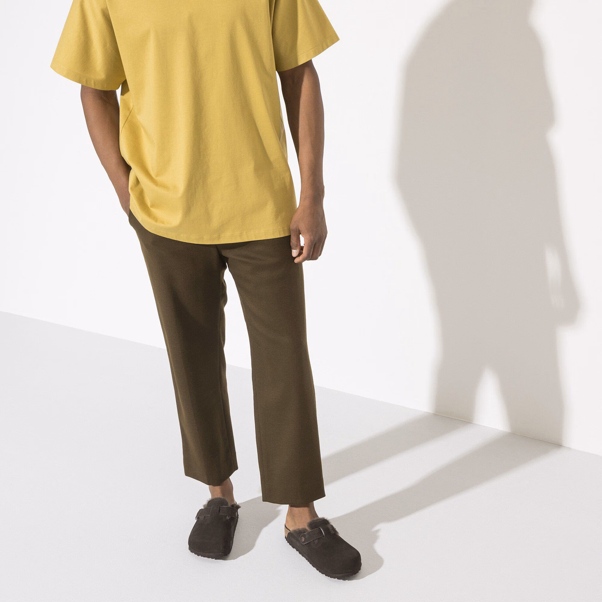 Boston en fourrure d’agneau Suède - Mocha