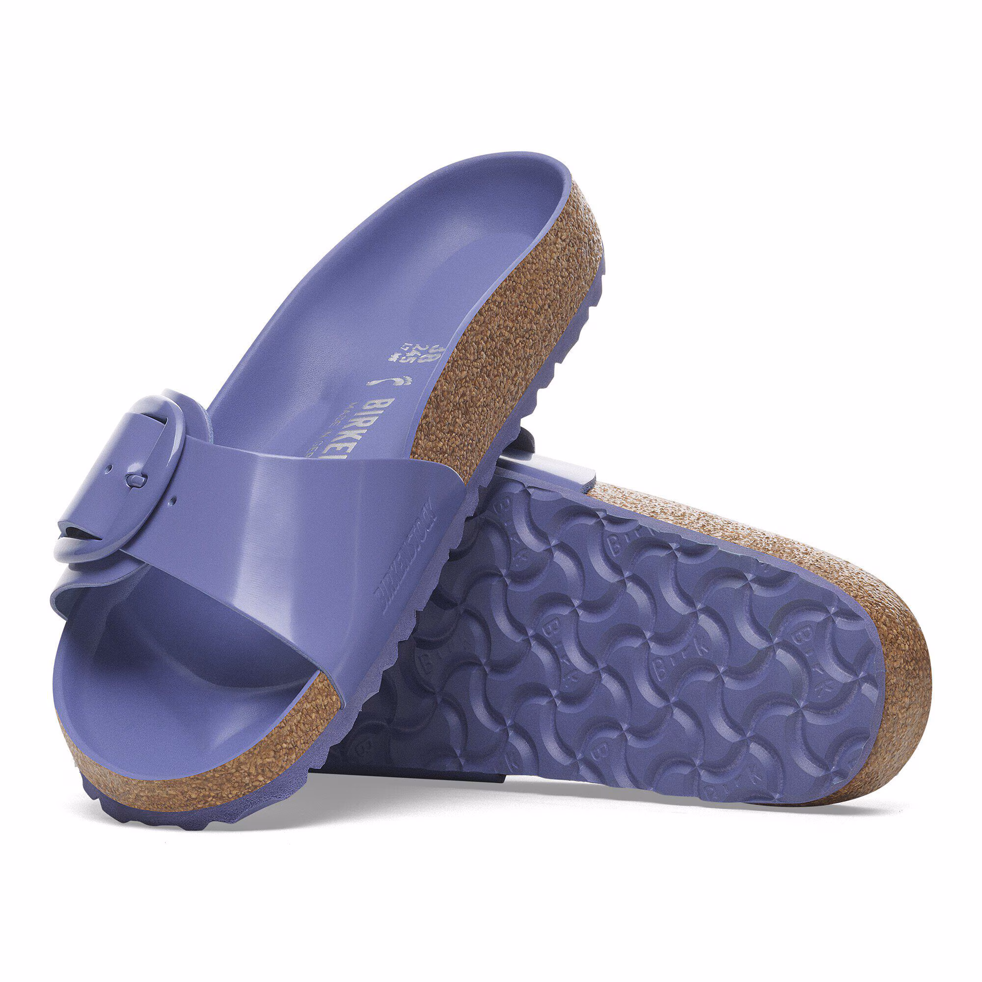 Madrid Big Buckle Cuir naturel verni - High-Shine Purple Dusk Tonal