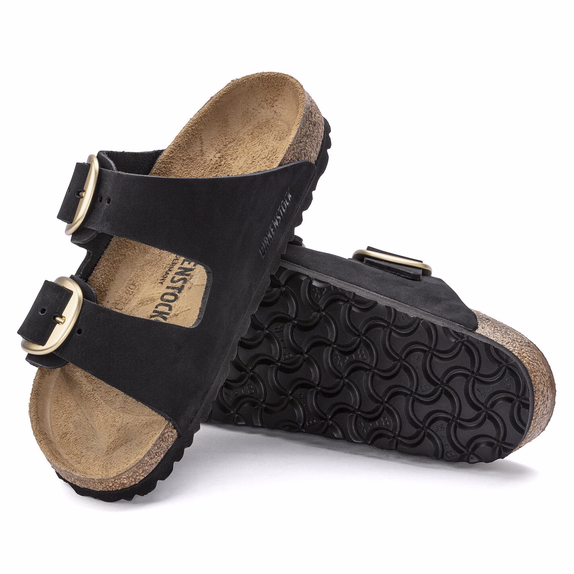Arizona Big Buckle Cuir nubuck - Black