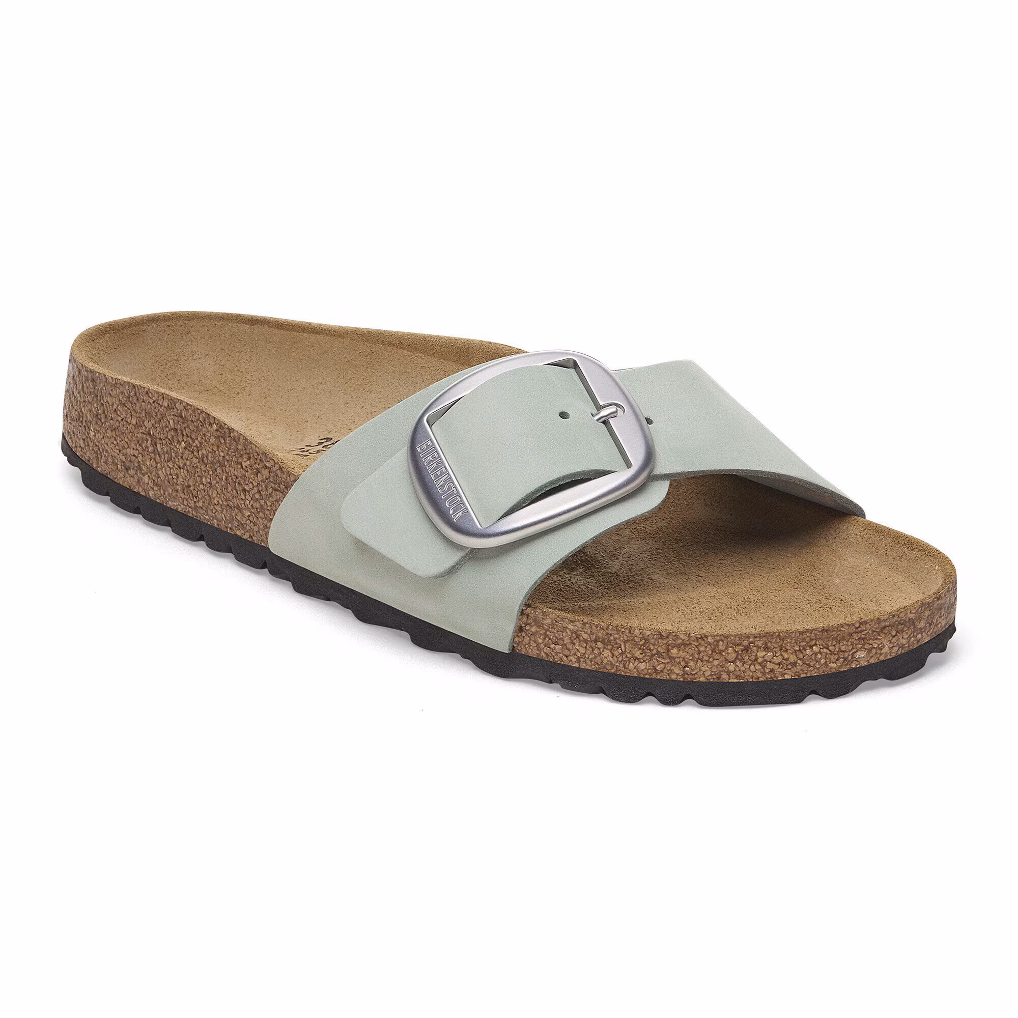 Madrid Big Buckle Cuir nubuck - Pure Sage