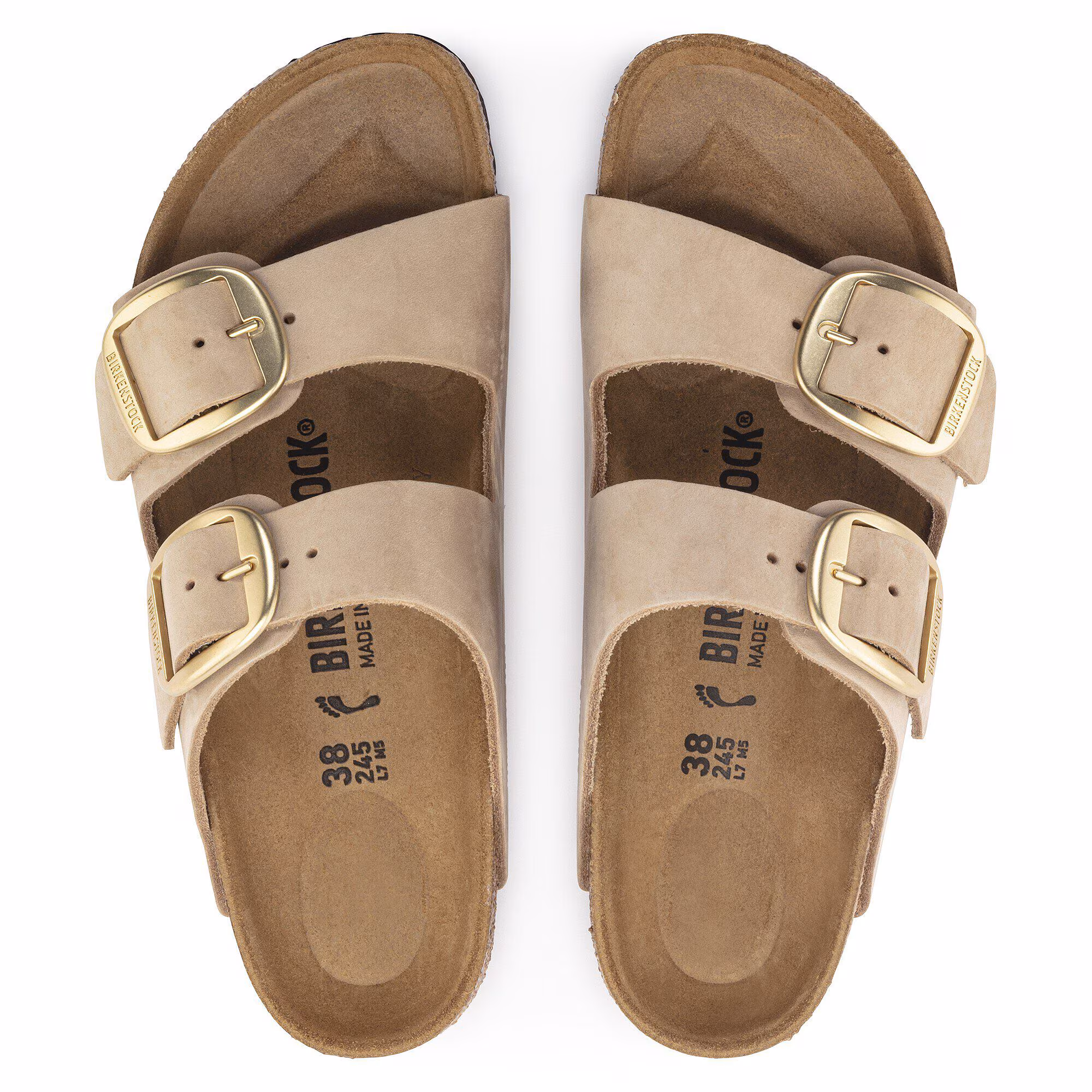 Arizona Big Buckle Cuir nubuck - Sandcastle