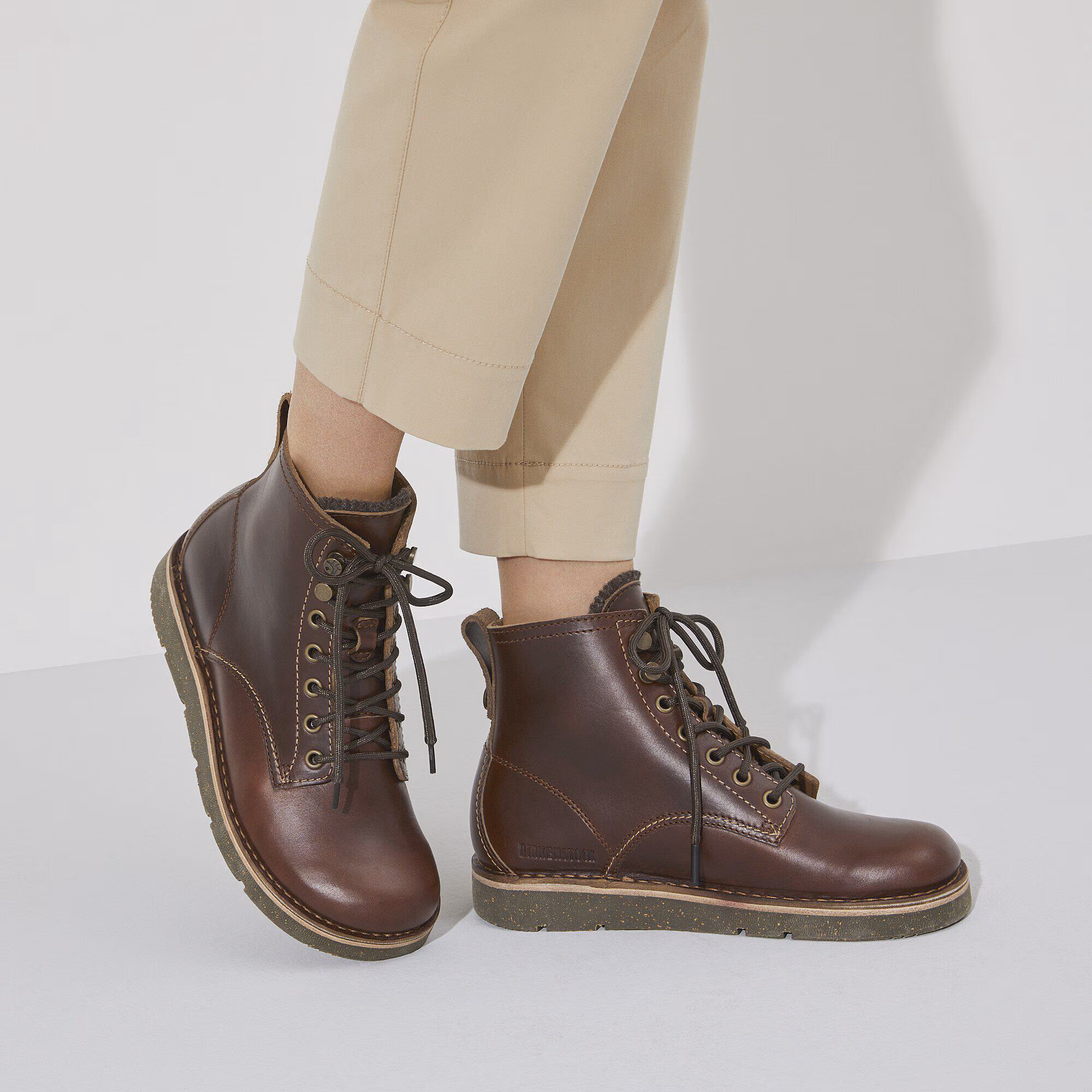 Birmingham Lace Femmes Cuir huilé - Roast