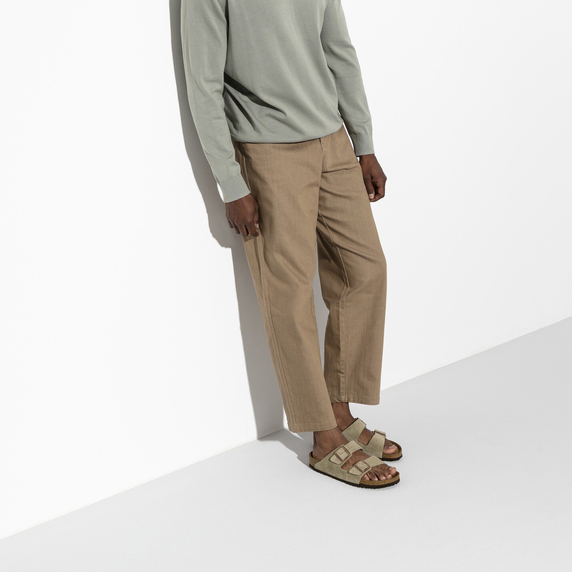 Arizona Lit de pied souple Suède - Taupe