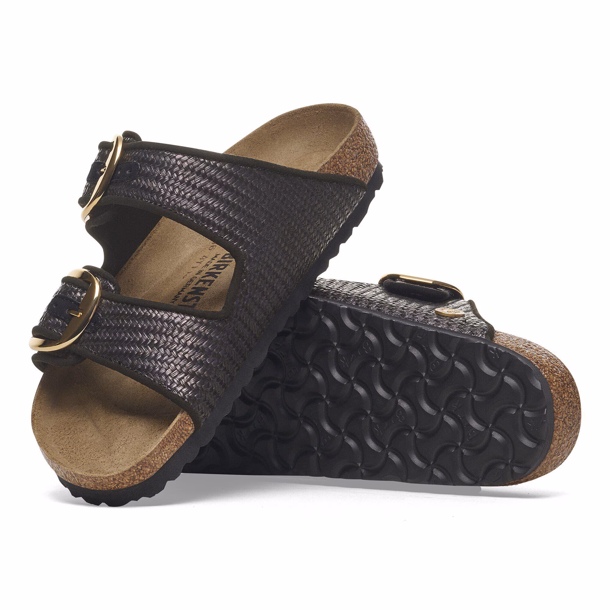 Arizona Big Buckle Raffia Textile - Raffia Black