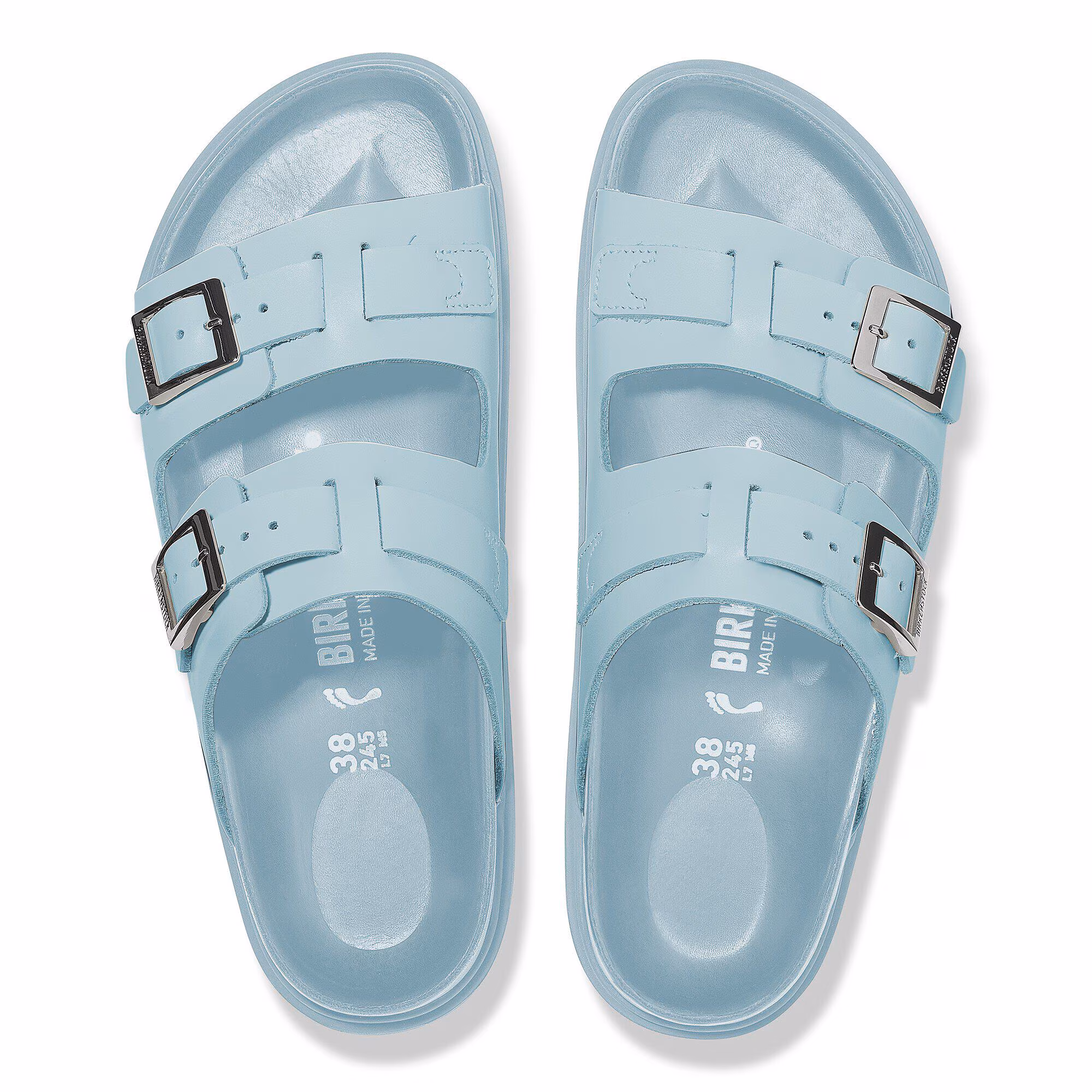 St Barths Cuir naturel - Mineral Blue