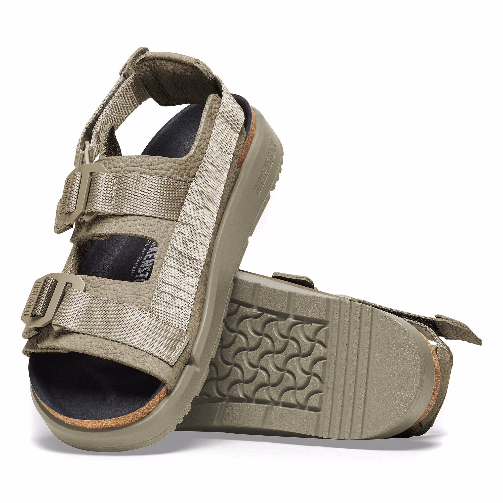 Shinjuku Cuir naturel/Textile - Eucalyptus