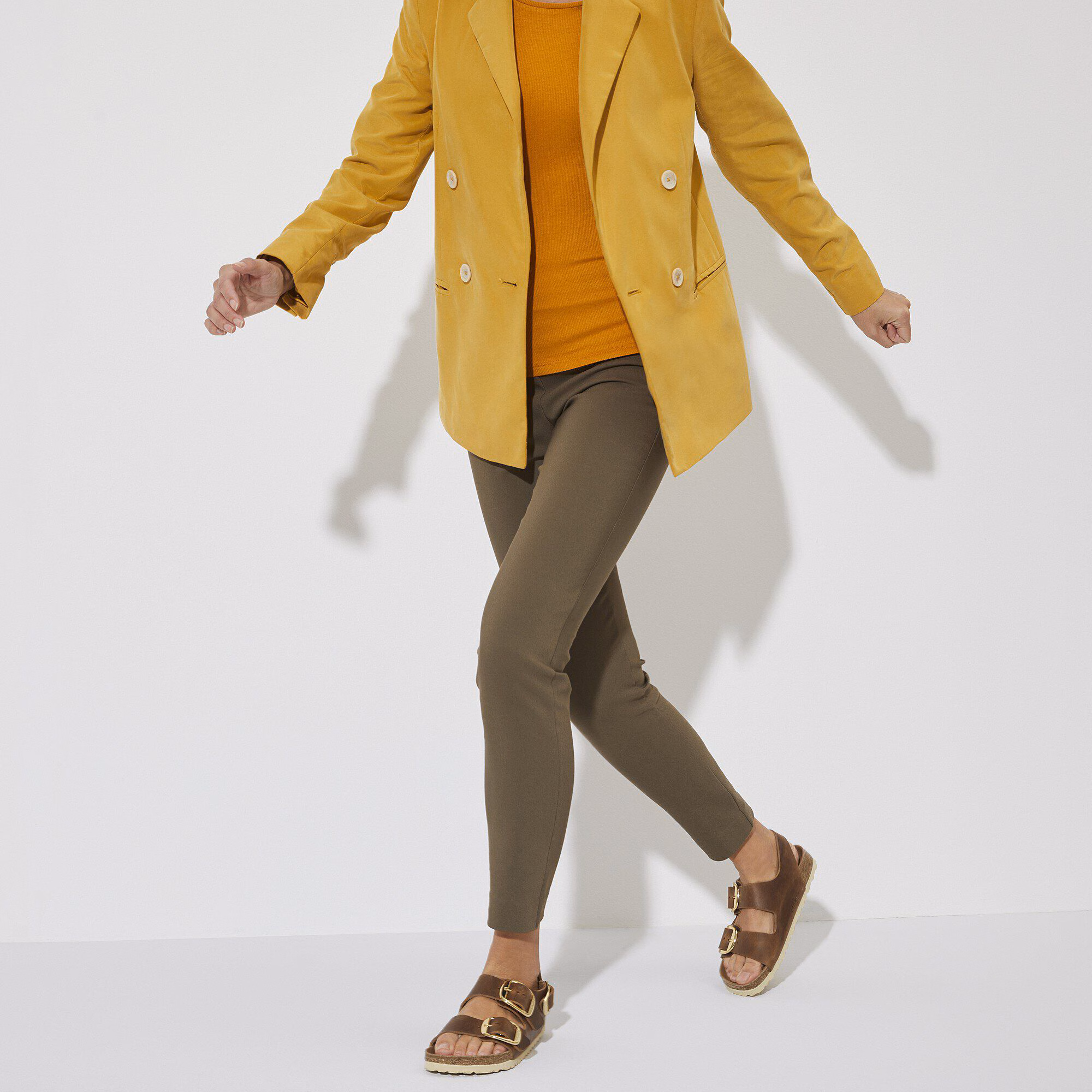 Milano Big Buckle Cuir huilé - Cognac