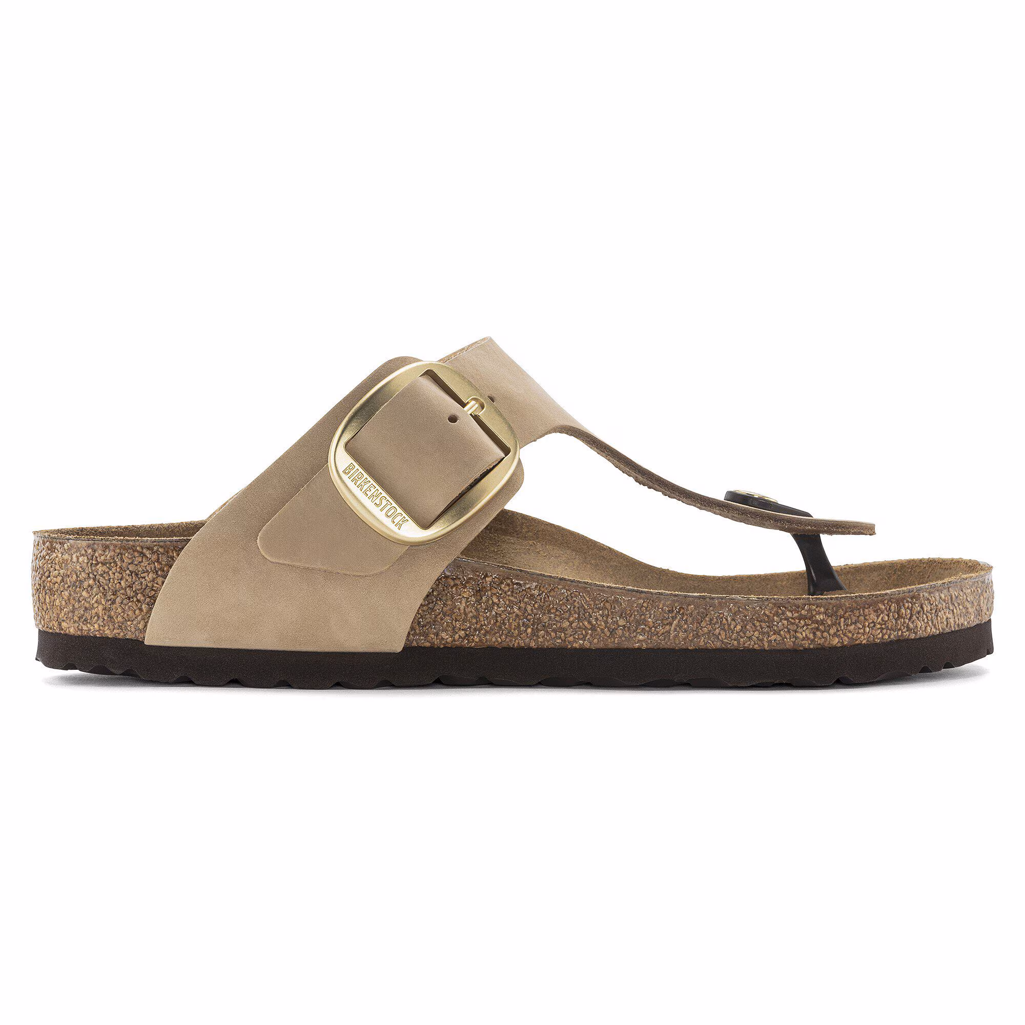 Gizeh Big Buckle Cuir nubuck - Sandcastle
