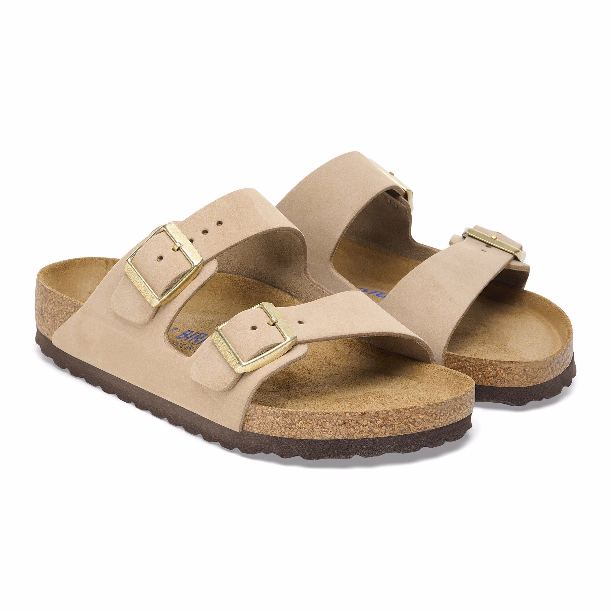 Arizona Lit de pied souple Cuir nubuck - Sandcastle