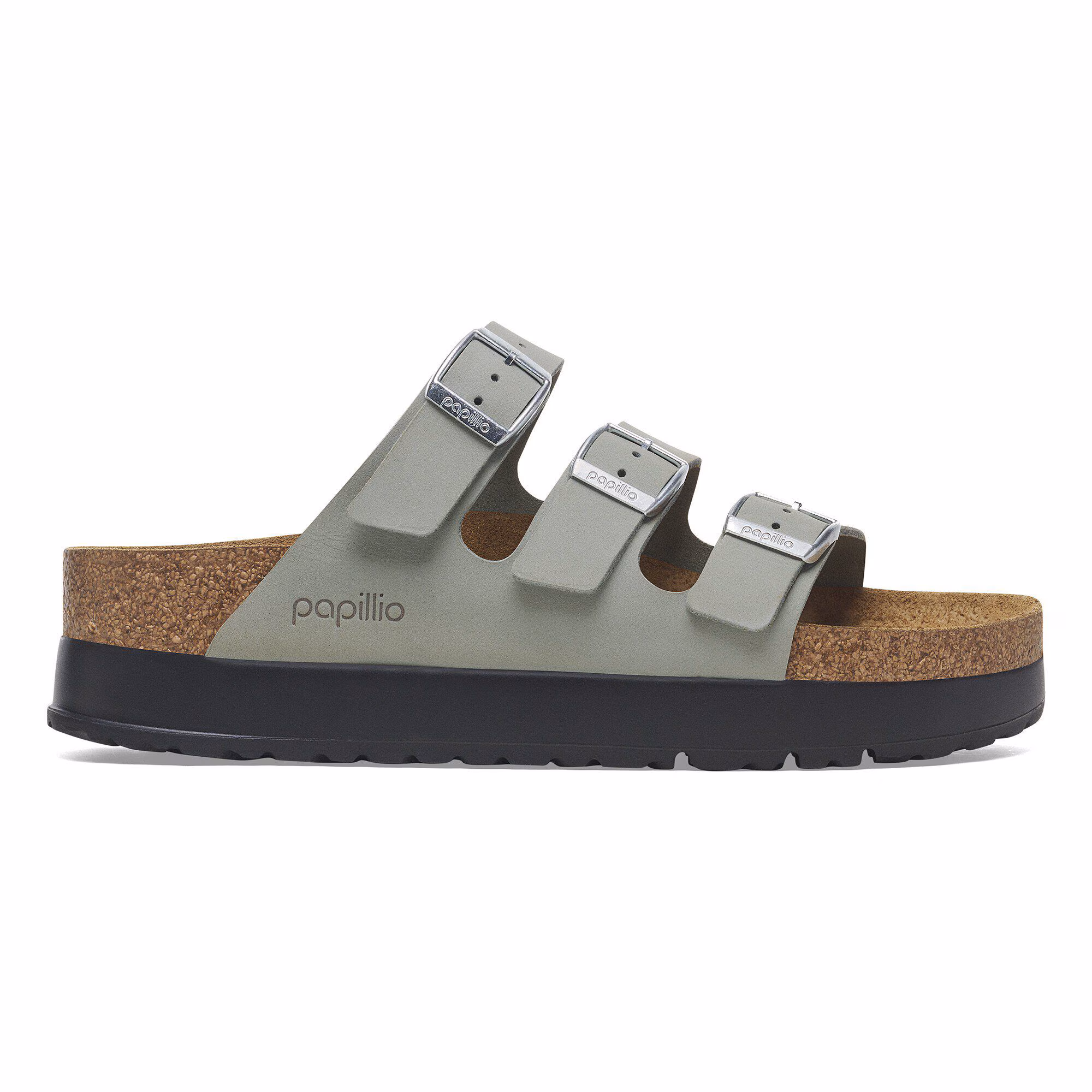 Florida Flex Platform Cuir nubuck - Pure Sage