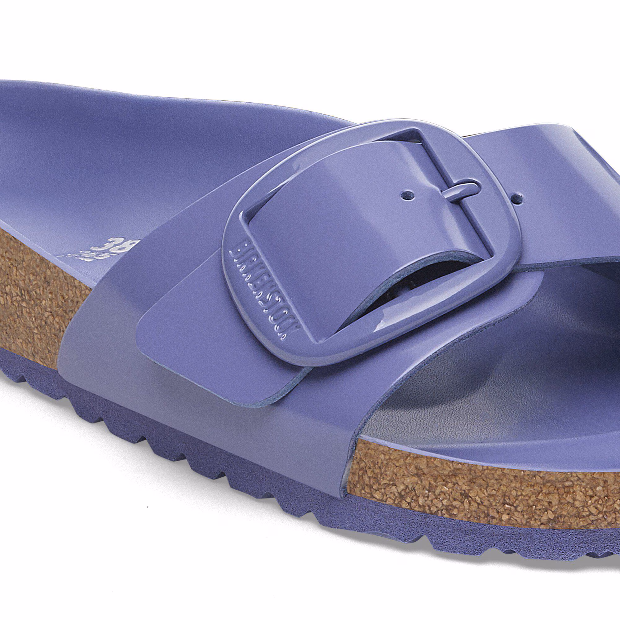 Madrid Big Buckle Cuir naturel verni - High-Shine Purple Dusk Tonal