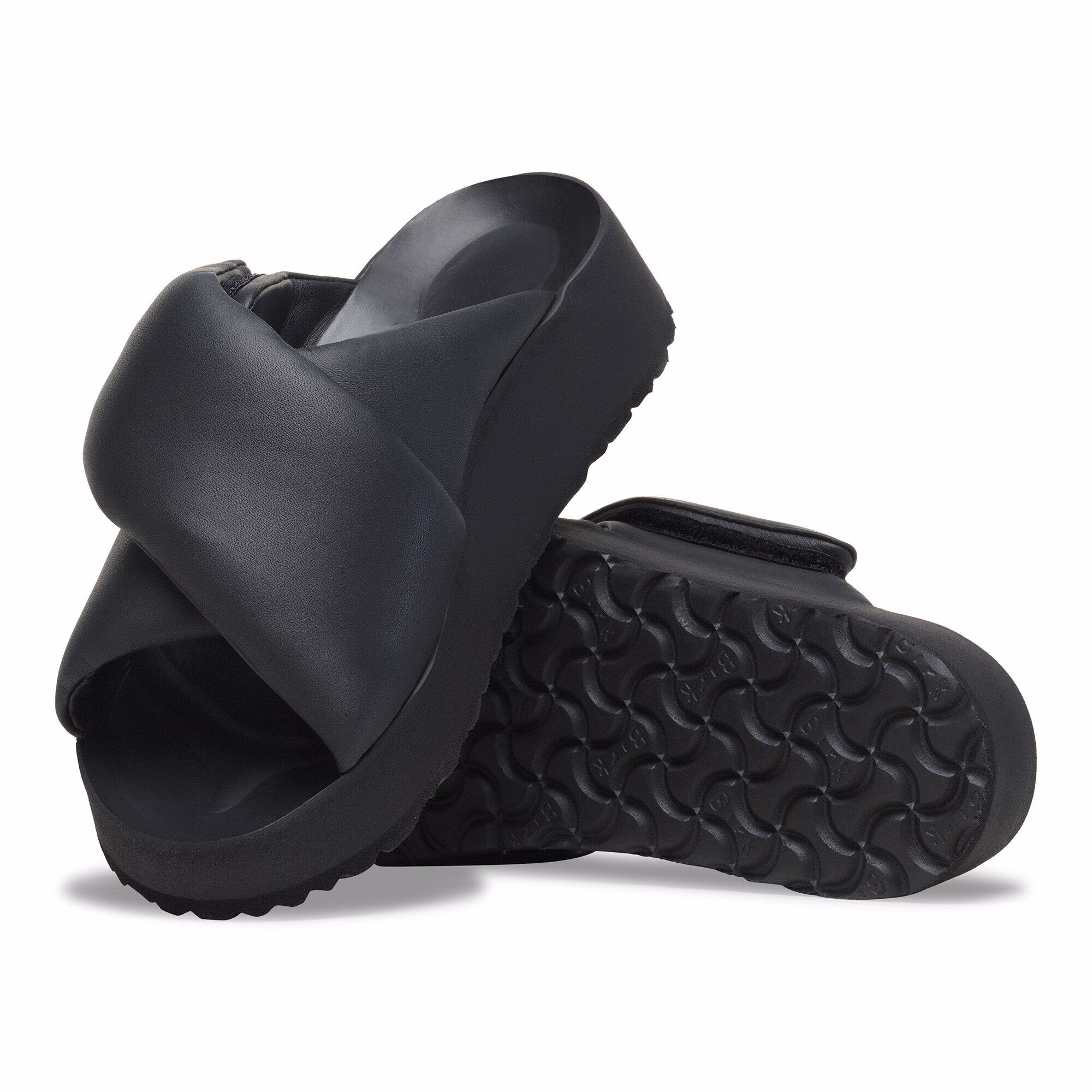 Theda Cross Strap Cuir naturel - Black