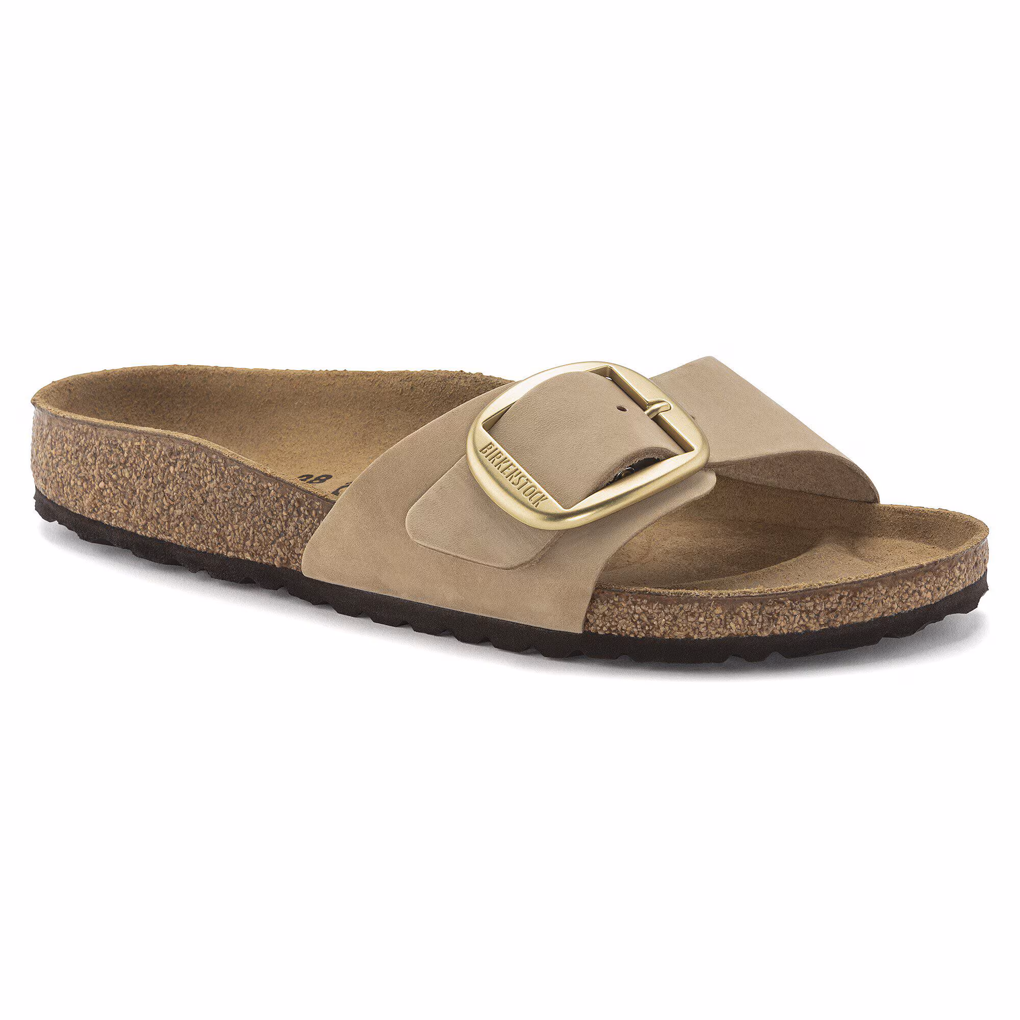 Madrid Big Buckle Cuir nubuck - Sandcastle