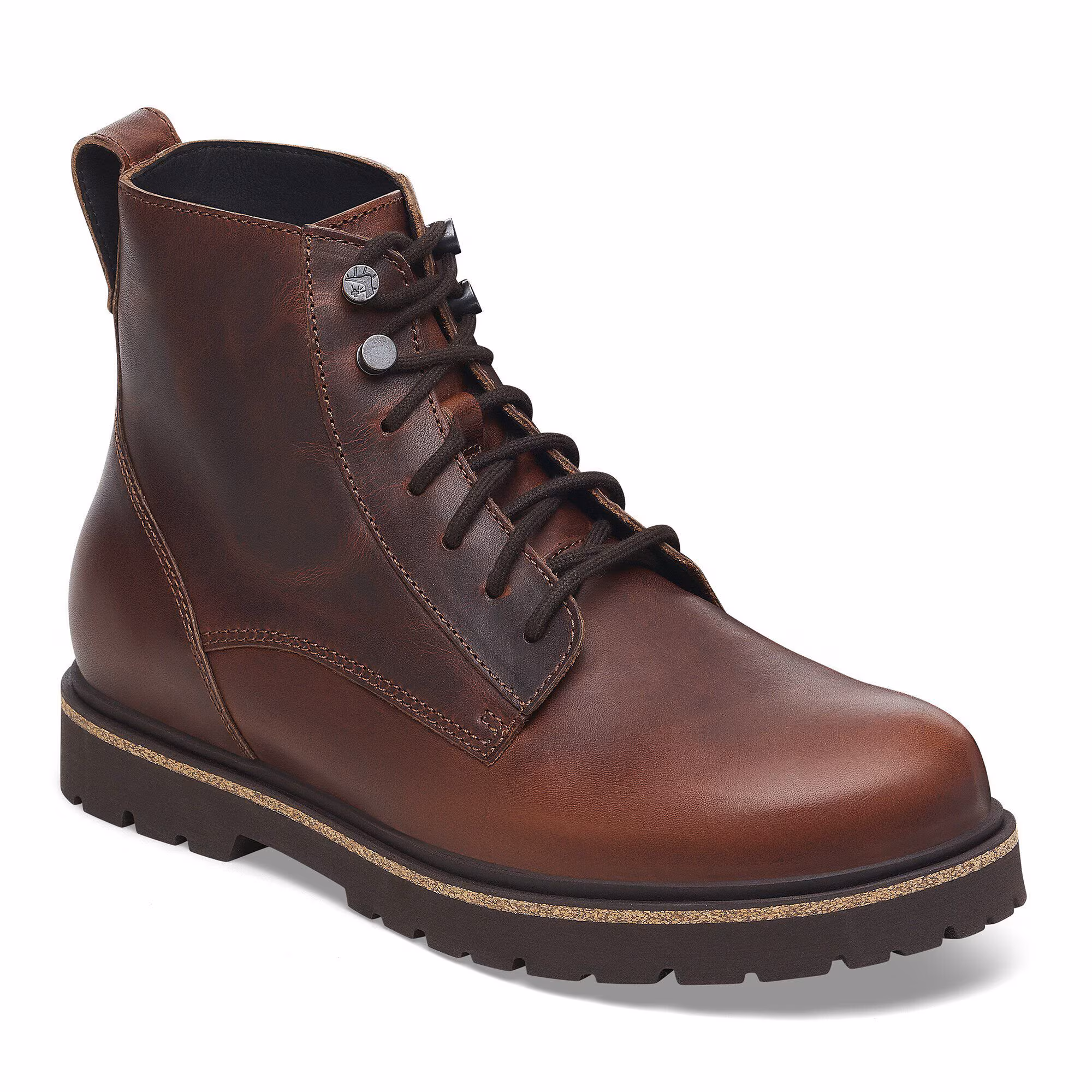 Highwood Lace Mid Men Cuir naturel - Chocolate