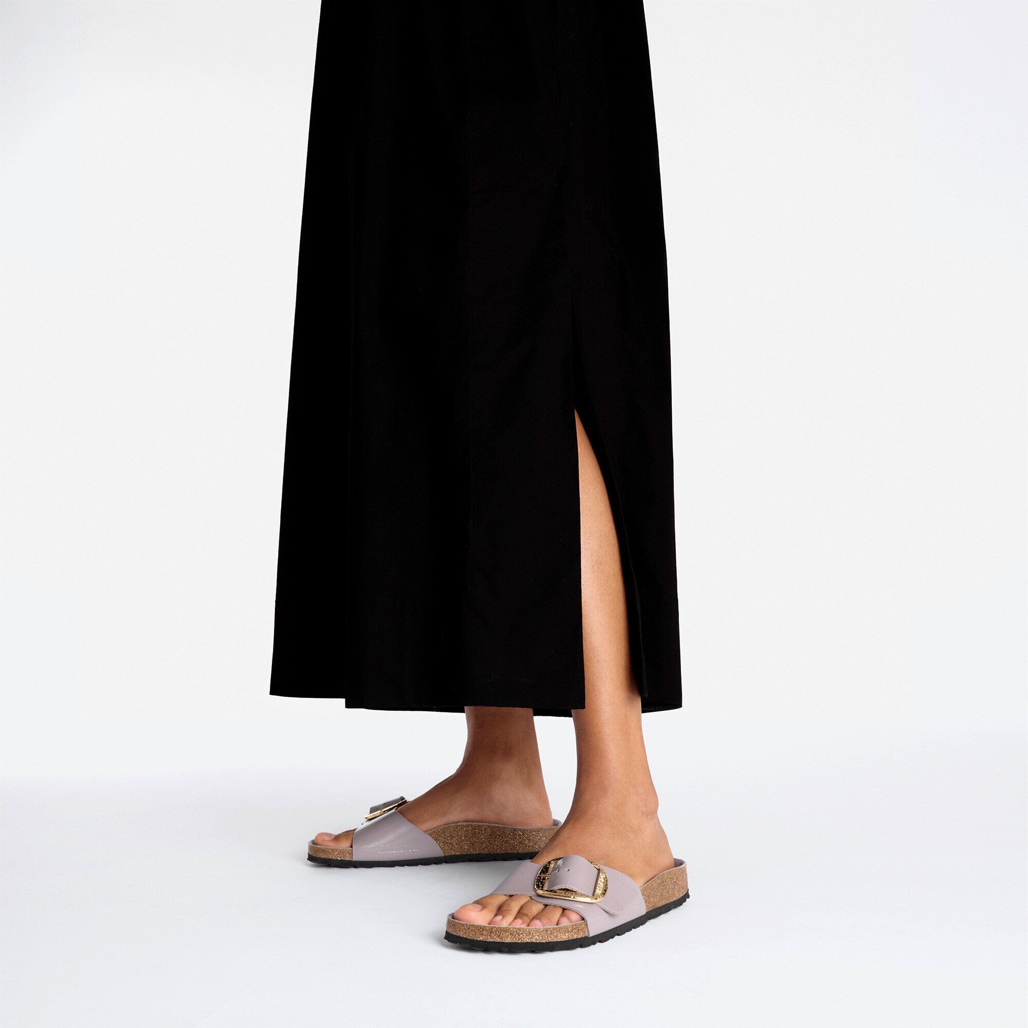 Madrid Big Buckle Cuir naturel verni - High-Shine Faded Purple