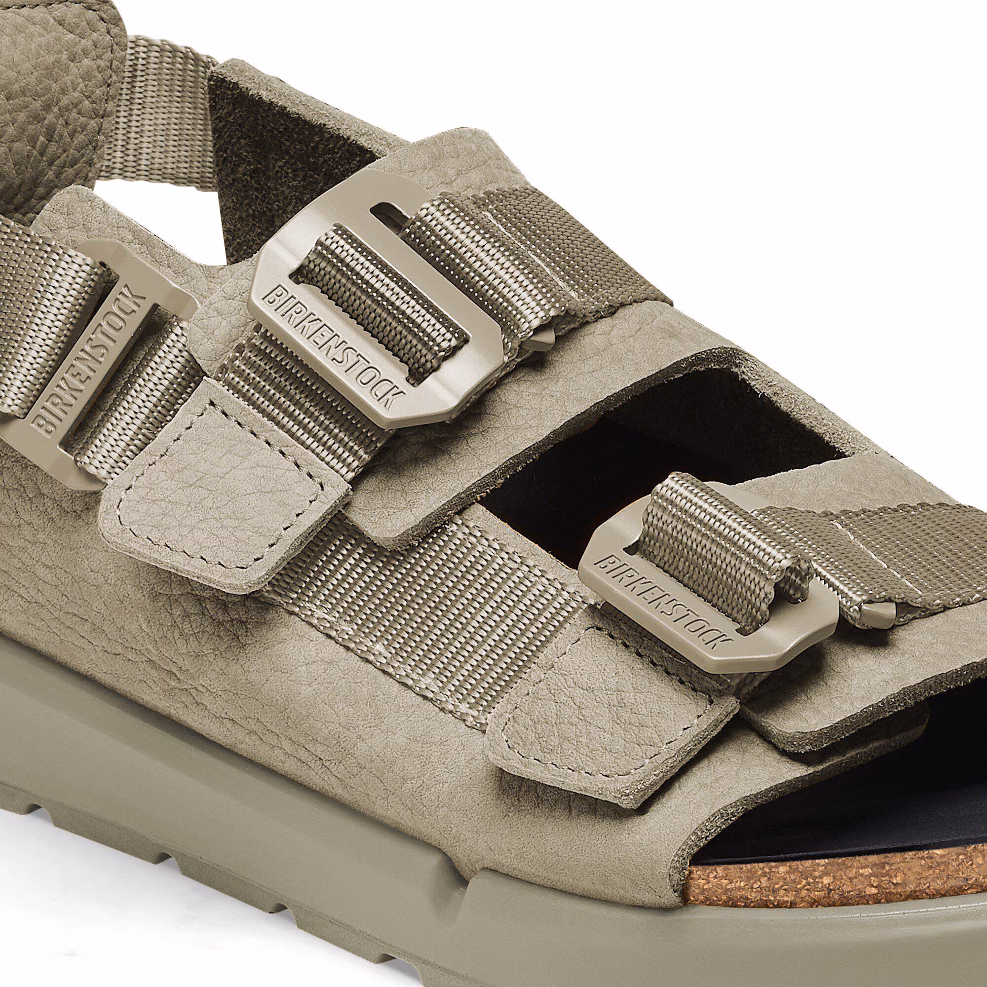 Shinjuku Cuir naturel/Textile - Eucalyptus