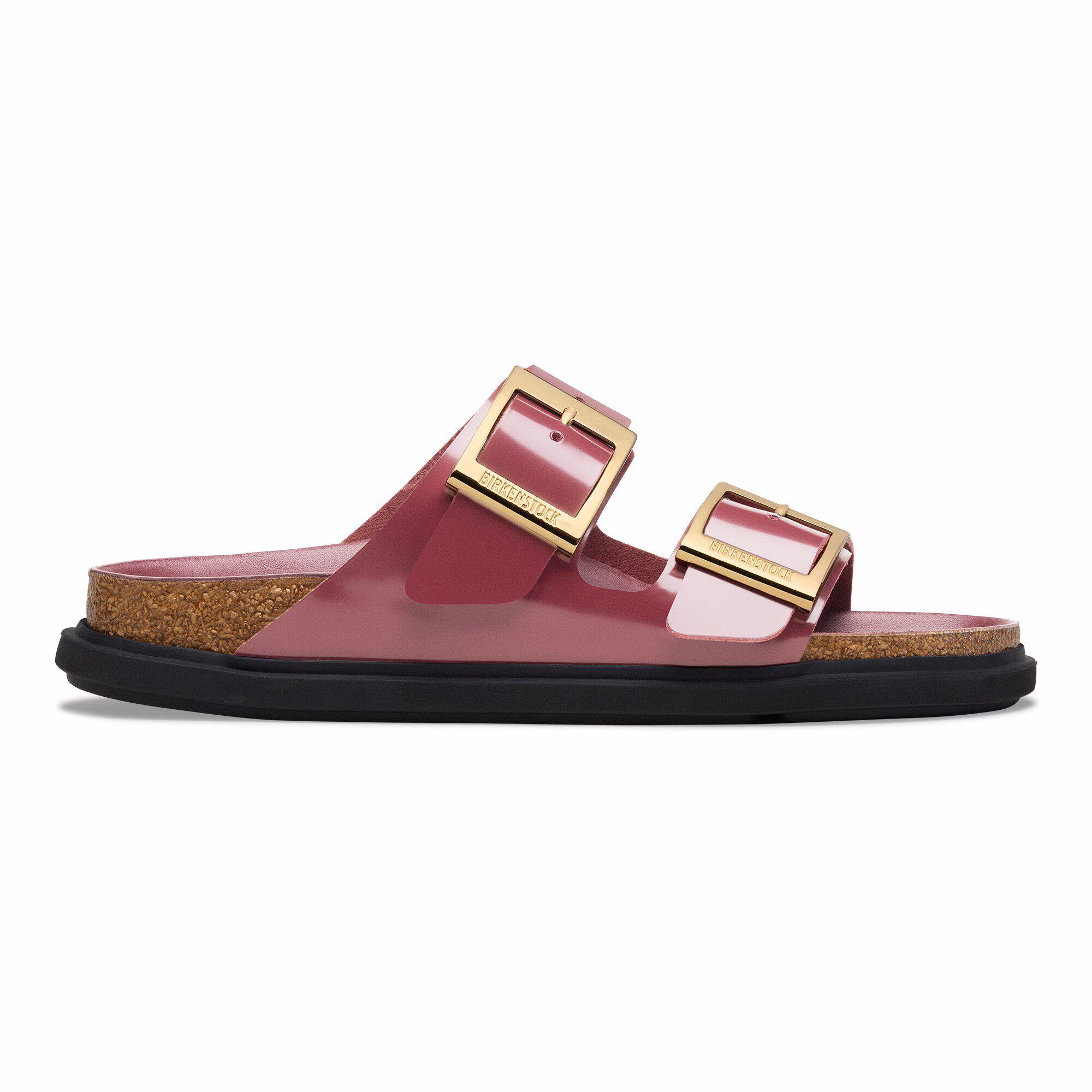 Arizona Droplet Buckle Cuir naturel verni - Zinfandel High Shine