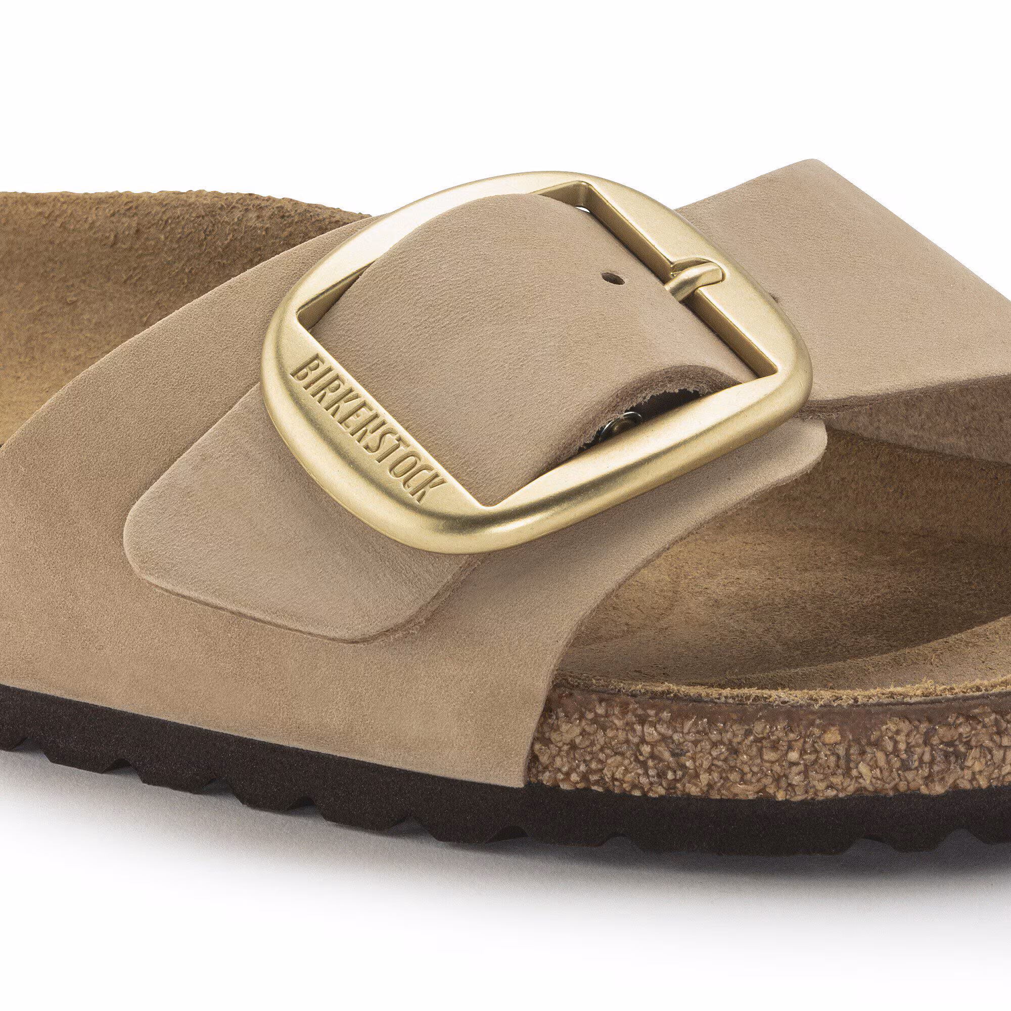Madrid Big Buckle Cuir nubuck - Sandcastle