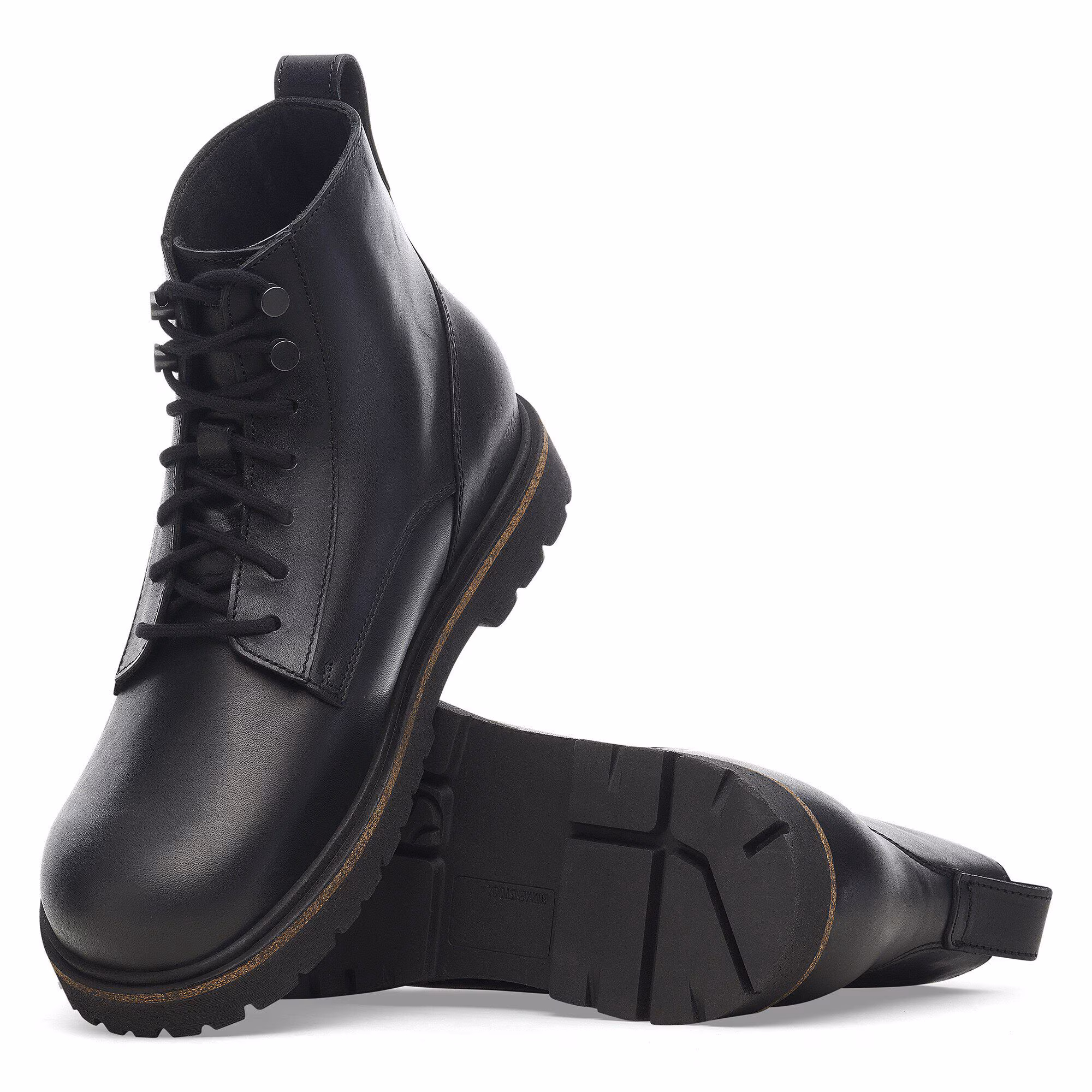 Highwood Lace Mid Women Cuir naturel - Black