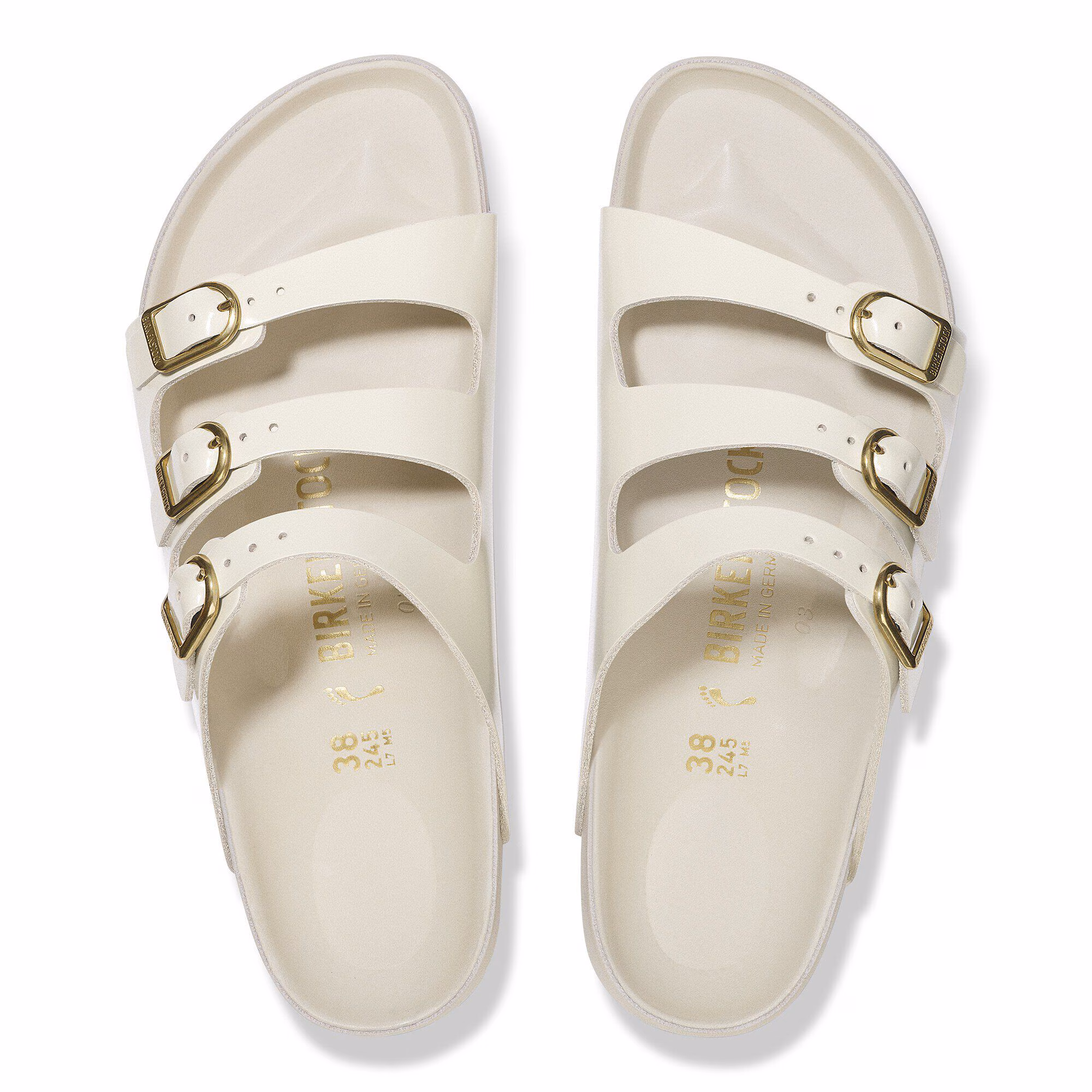 Florida  Fresh Cuir naturel verni - High-Shine Ecru