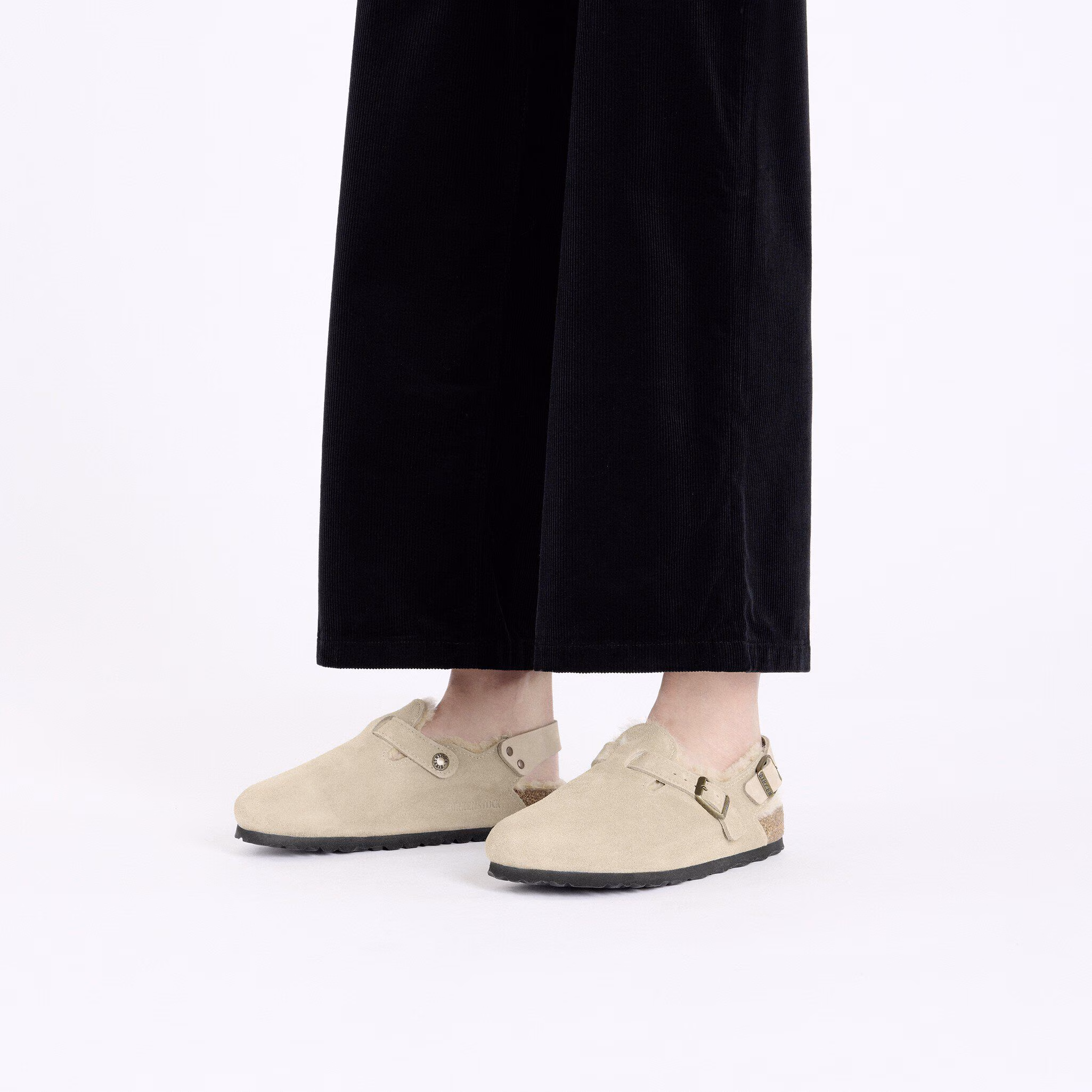 Tokio Shearling Suède/Fourrure - Taupe