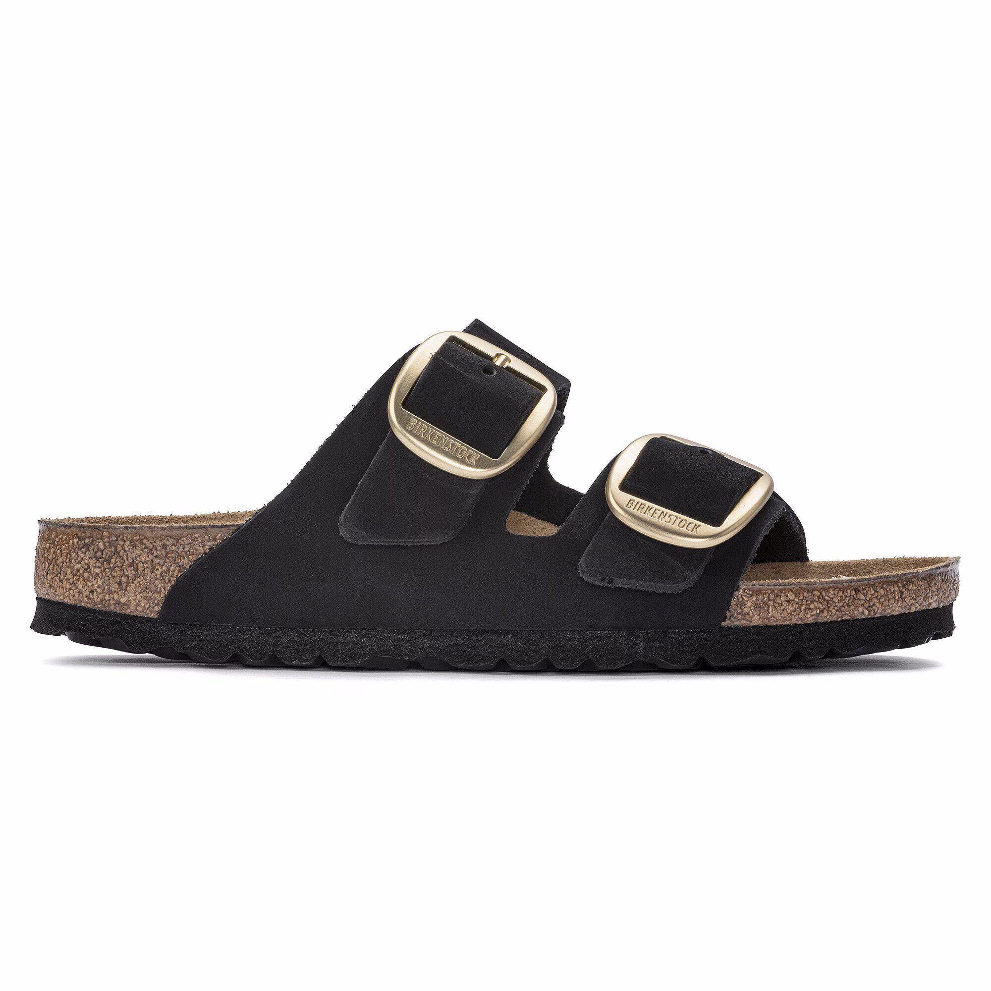 Arizona Big Buckle Cuir nubuck - Black
