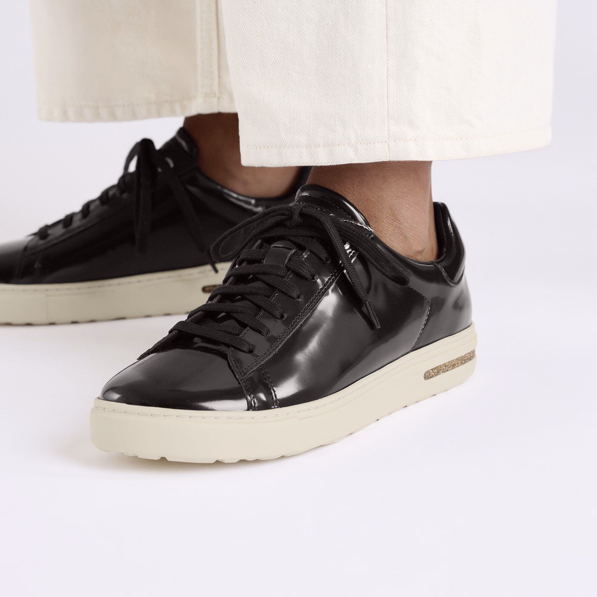 Bend Low Cuir naturel verni - Black