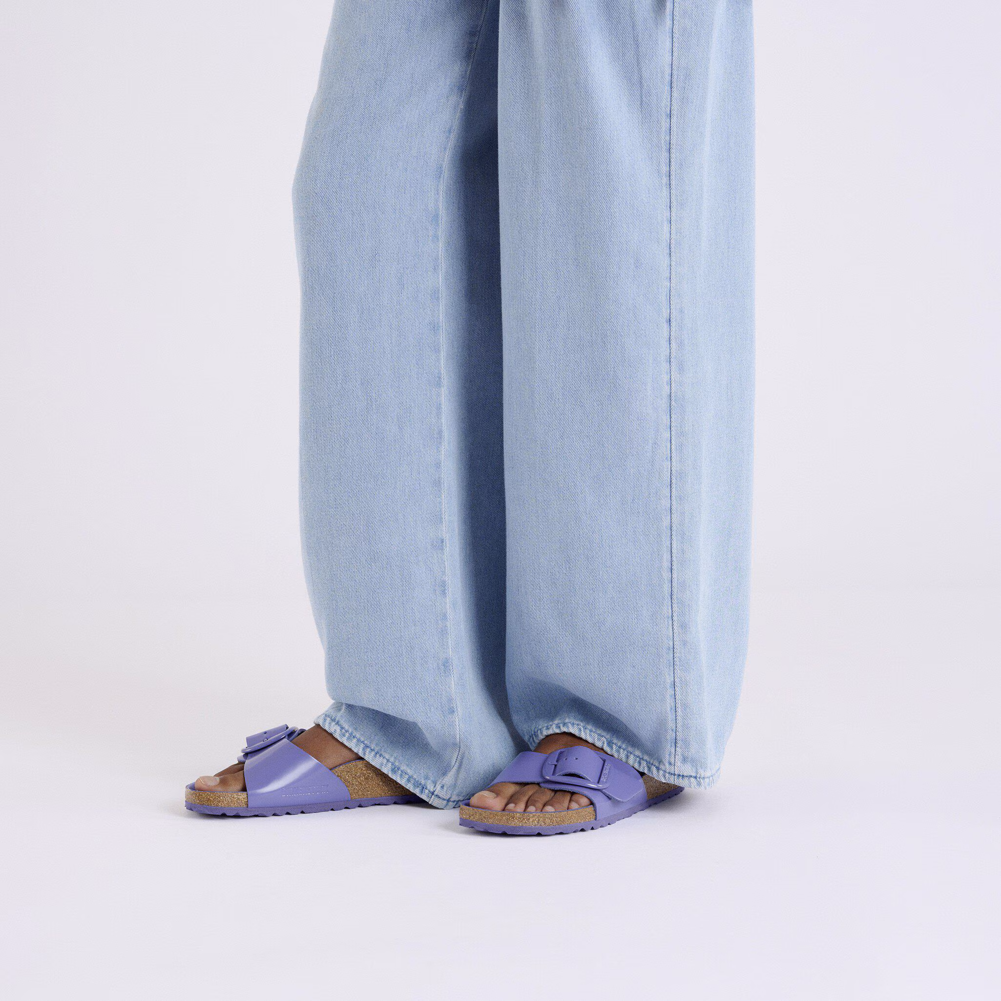 Madrid Big Buckle Cuir naturel verni - High-Shine Purple Dusk Tonal