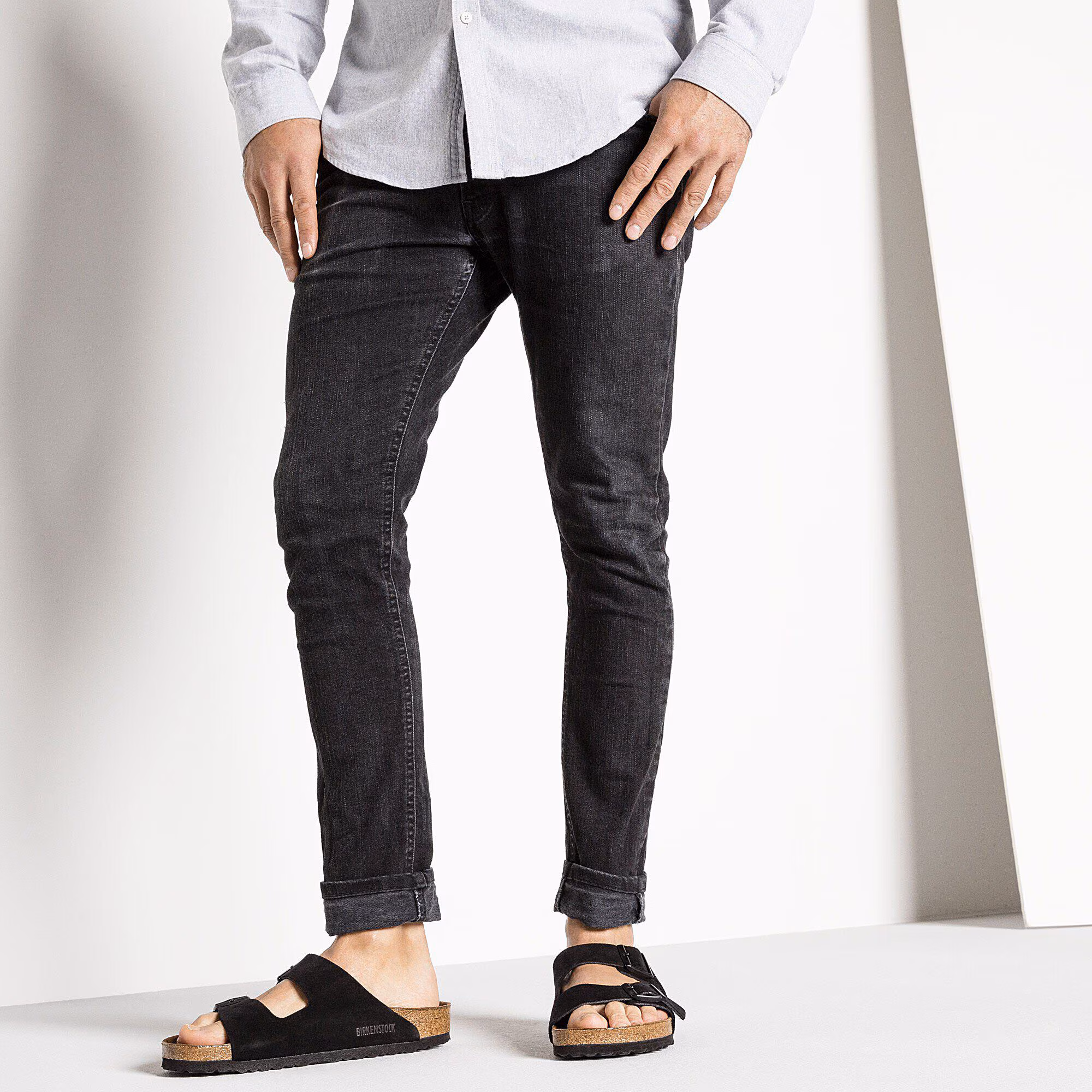 Arizona Lit de pied souple Suède - Black