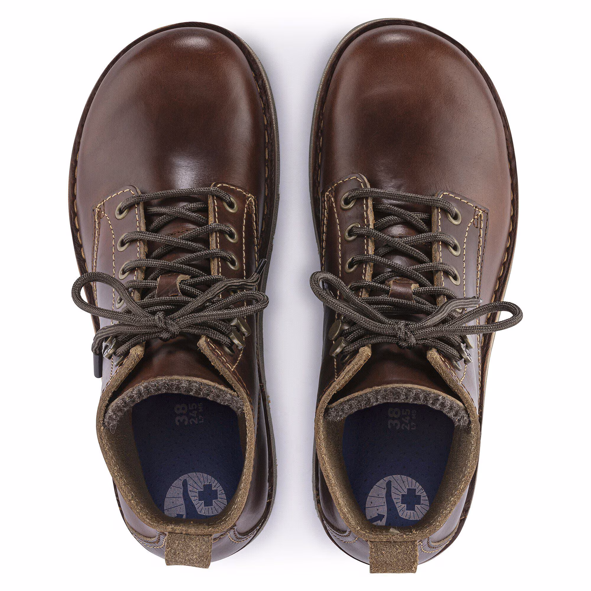 Birmingham Lace Hommes Cuir huilé - Roast