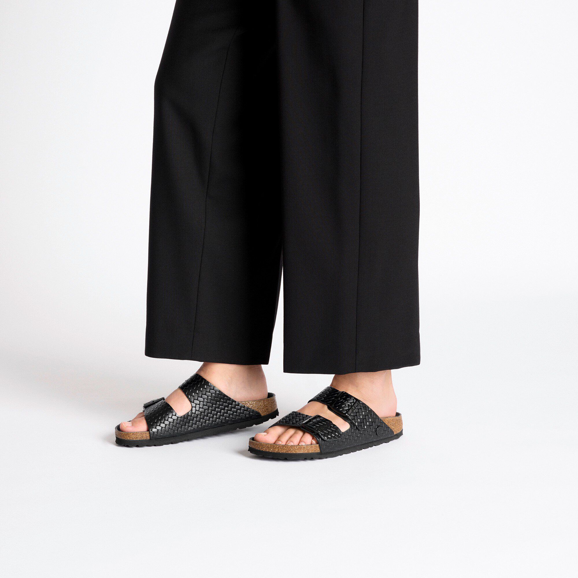 Arizona Rivet Logo Cuir naturel - Woven Embossed Black