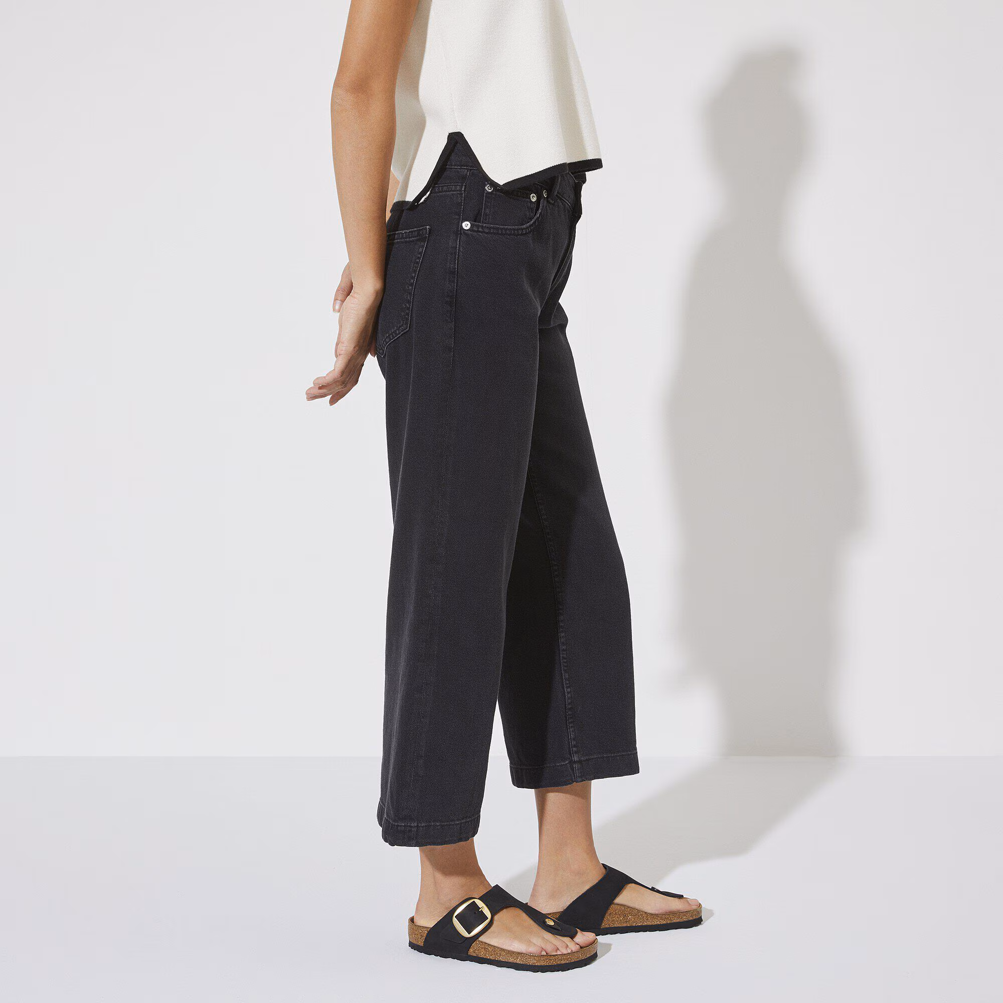 Gizeh Big Buckle Cuir nubuck - Black