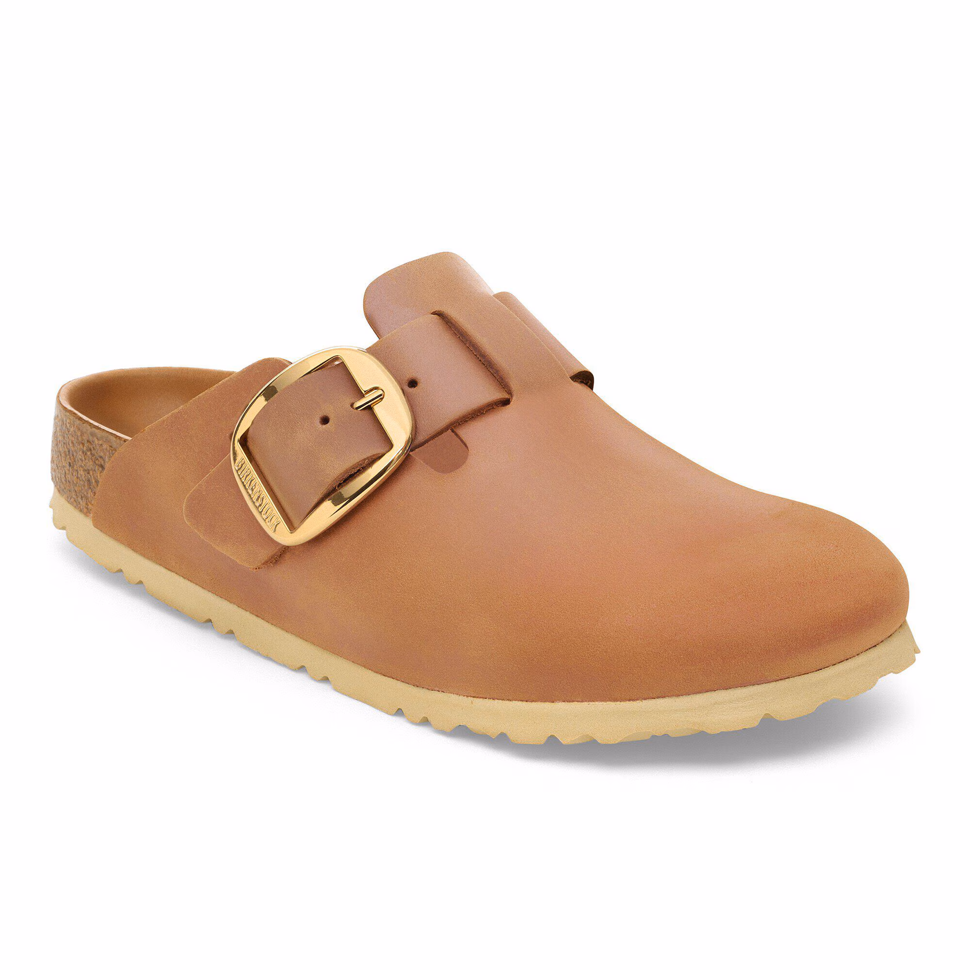 Boston Big Buckle Cuir huilé - Cognac