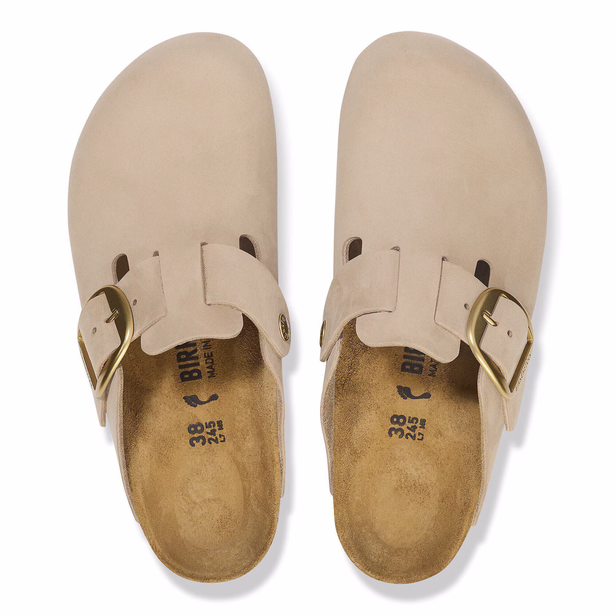 Boston Big Buckle Cuir nubuck - Sandcastle