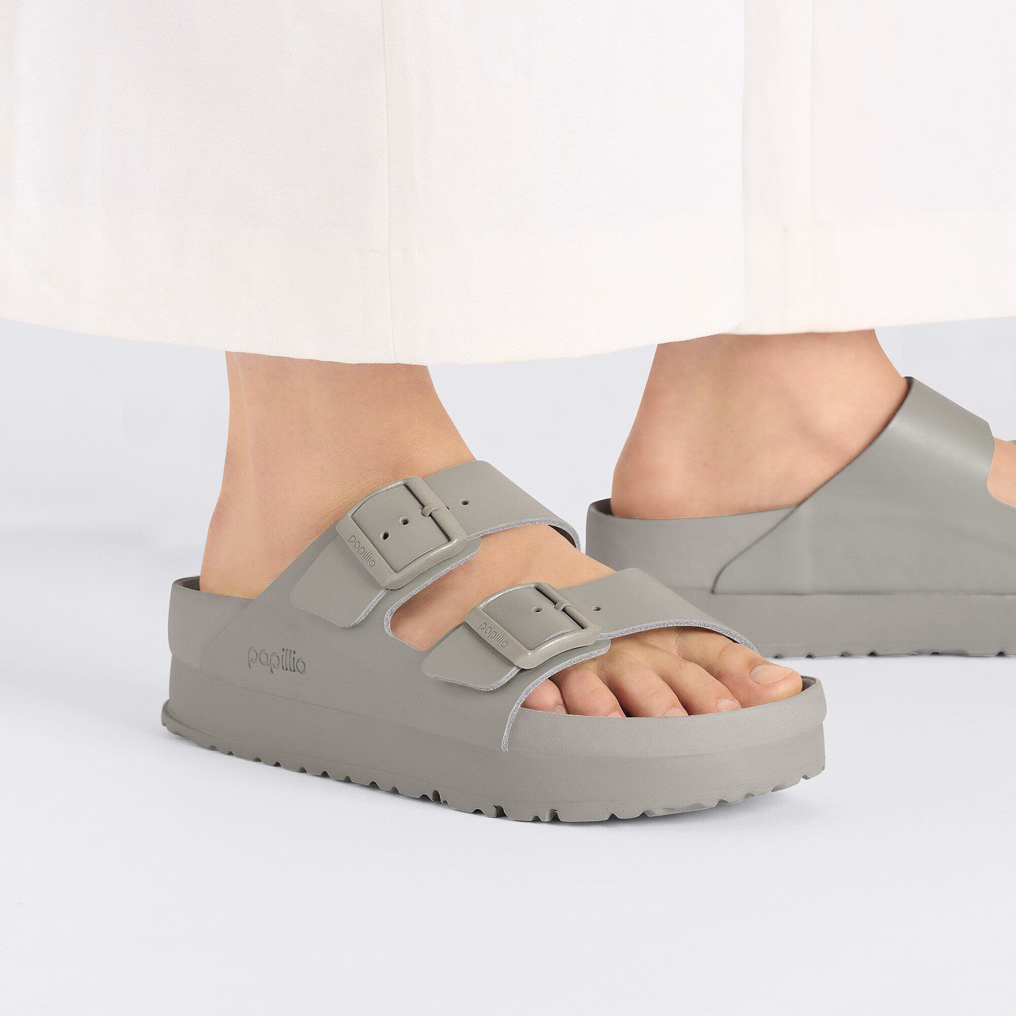 Arizona PAP Flex Platform Cuir naturel - Mineral Gray