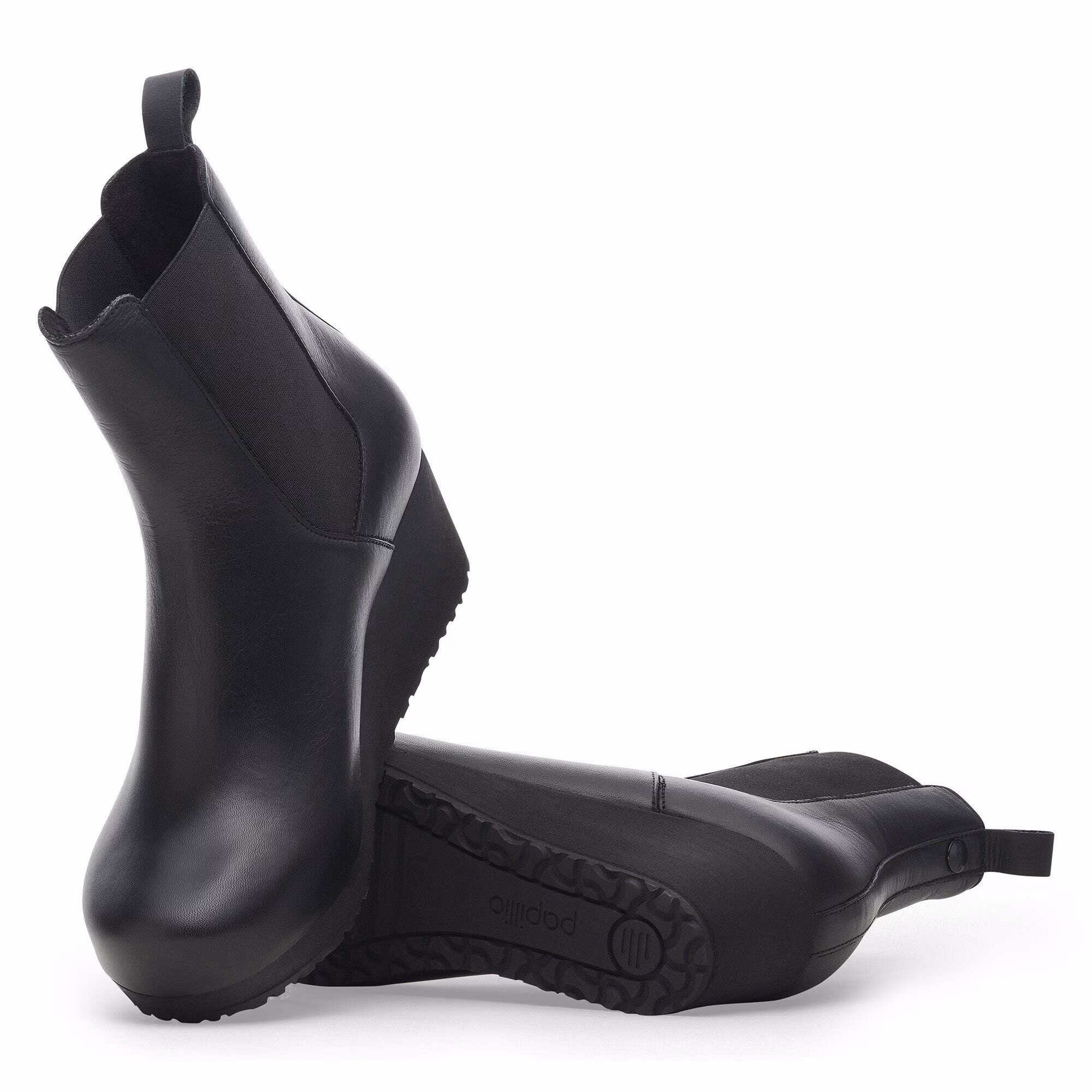 Ebba Slip On Cuir naturel - Black/Black