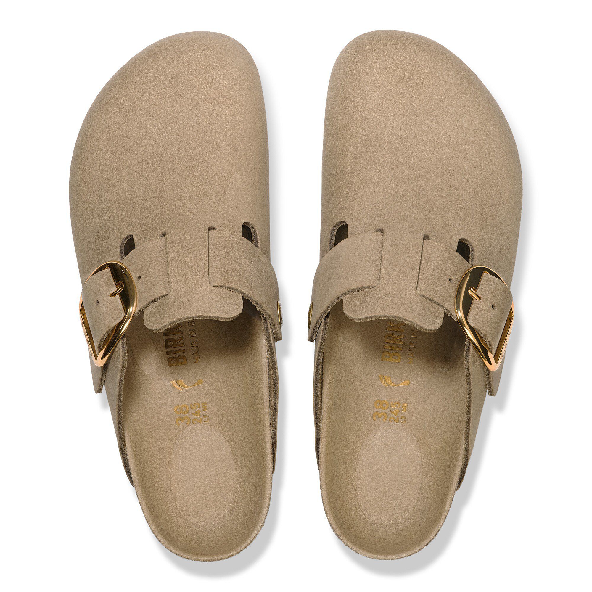 Boston Big Buckle Cuir huilé - Tobacco Brown