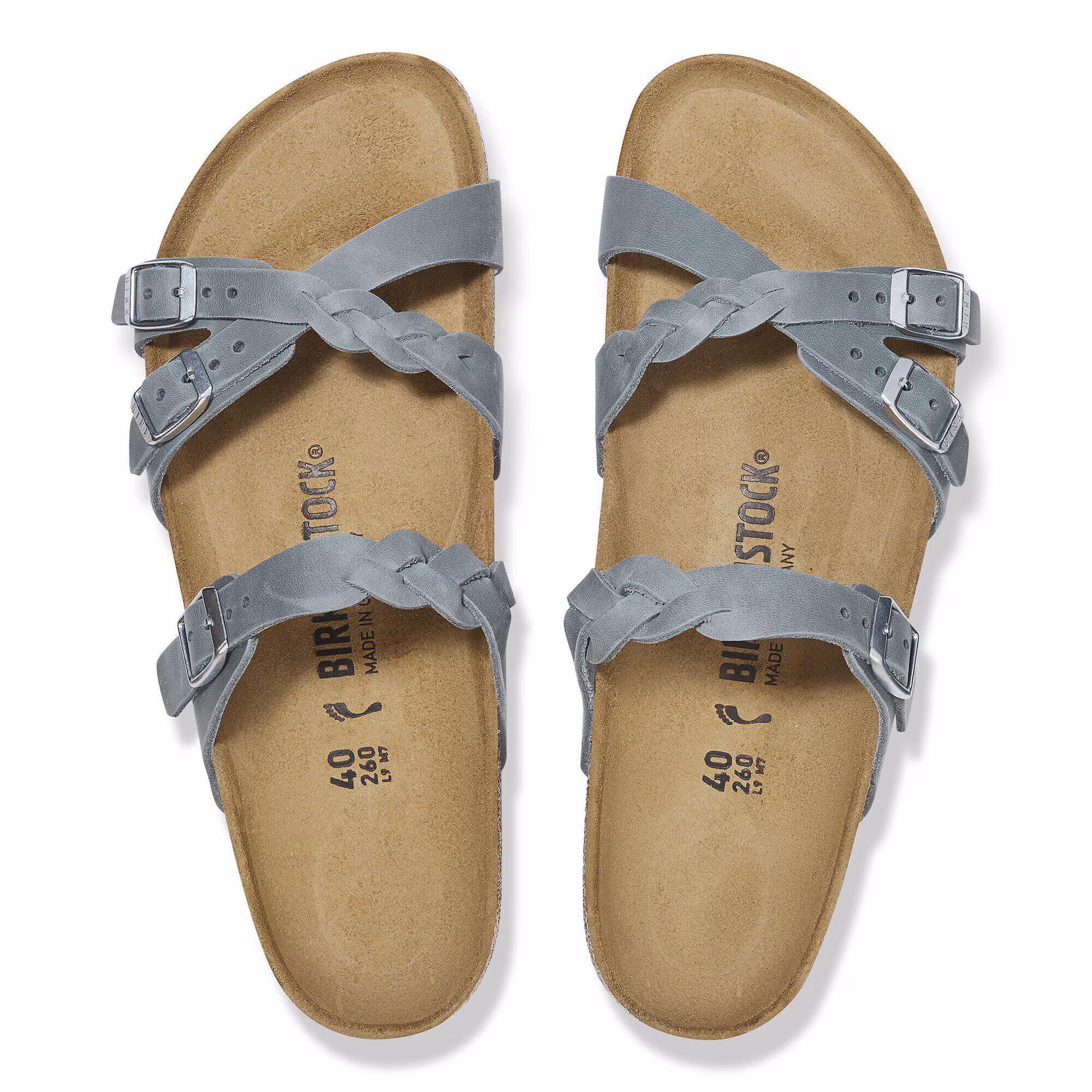 Franca Braided Cuir huilé - Basalt Gray