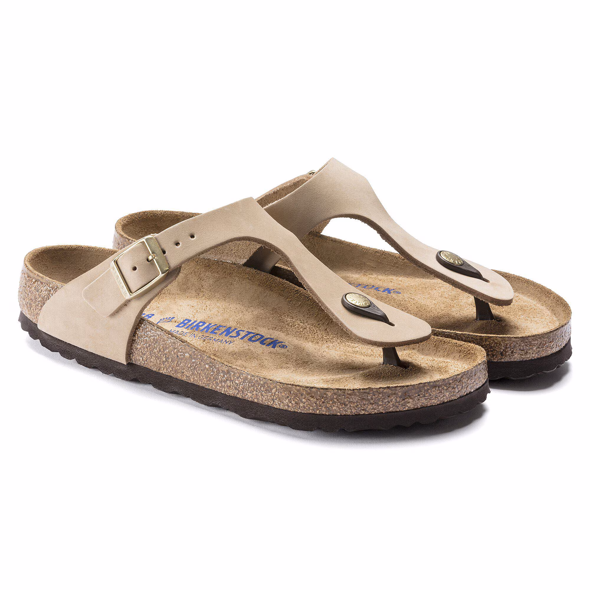 Gizeh Lit de pied souple Cuir nubuck - Sandcastle