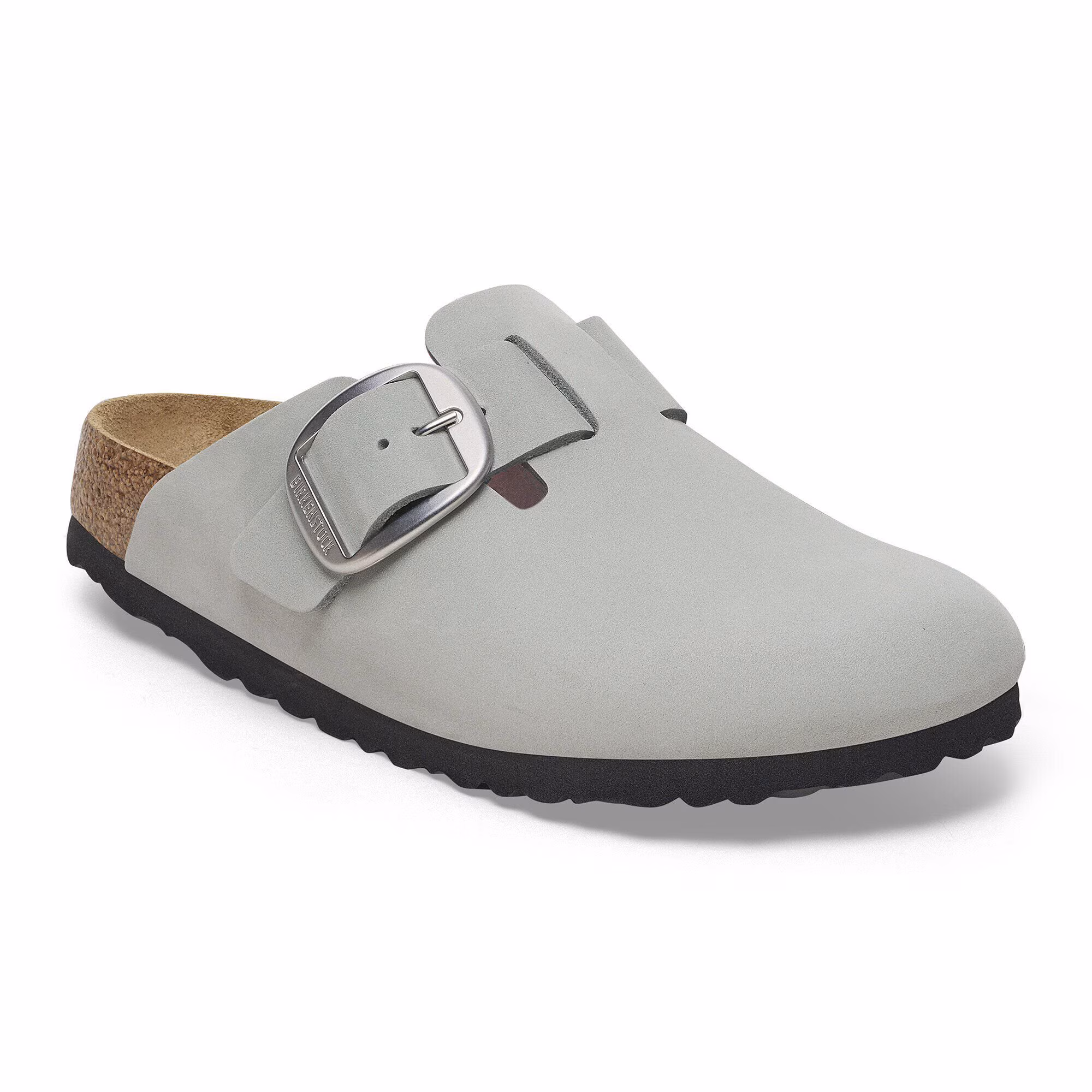 Boston Big Buckle Cuir nubuck - Pure Sage