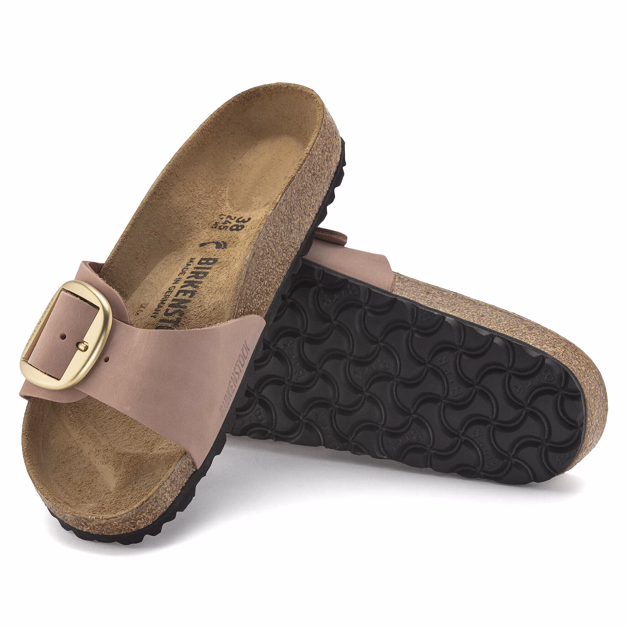 Madrid Big Buckle Cuir nubuck - Old Rose